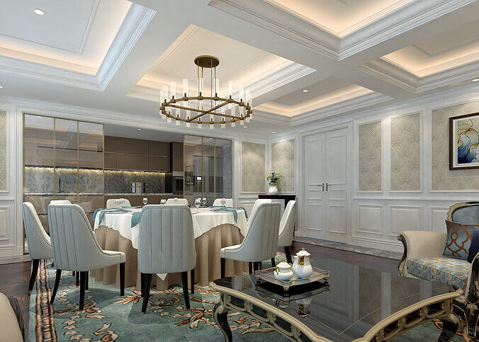 Living Dining Kitchen 3D model