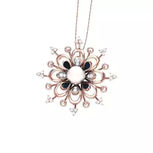 3D Printable Cad jewelry design of Lady diamond Pendant 3D print model
