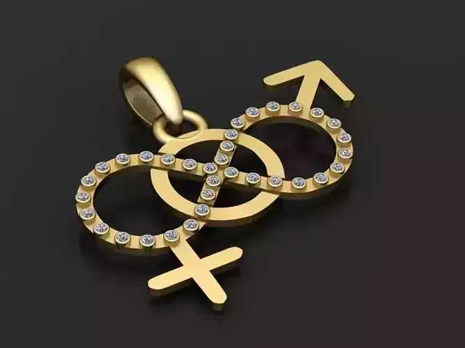   CENWA Bisexual PANDANT 3D PRIENTABLE MODEL