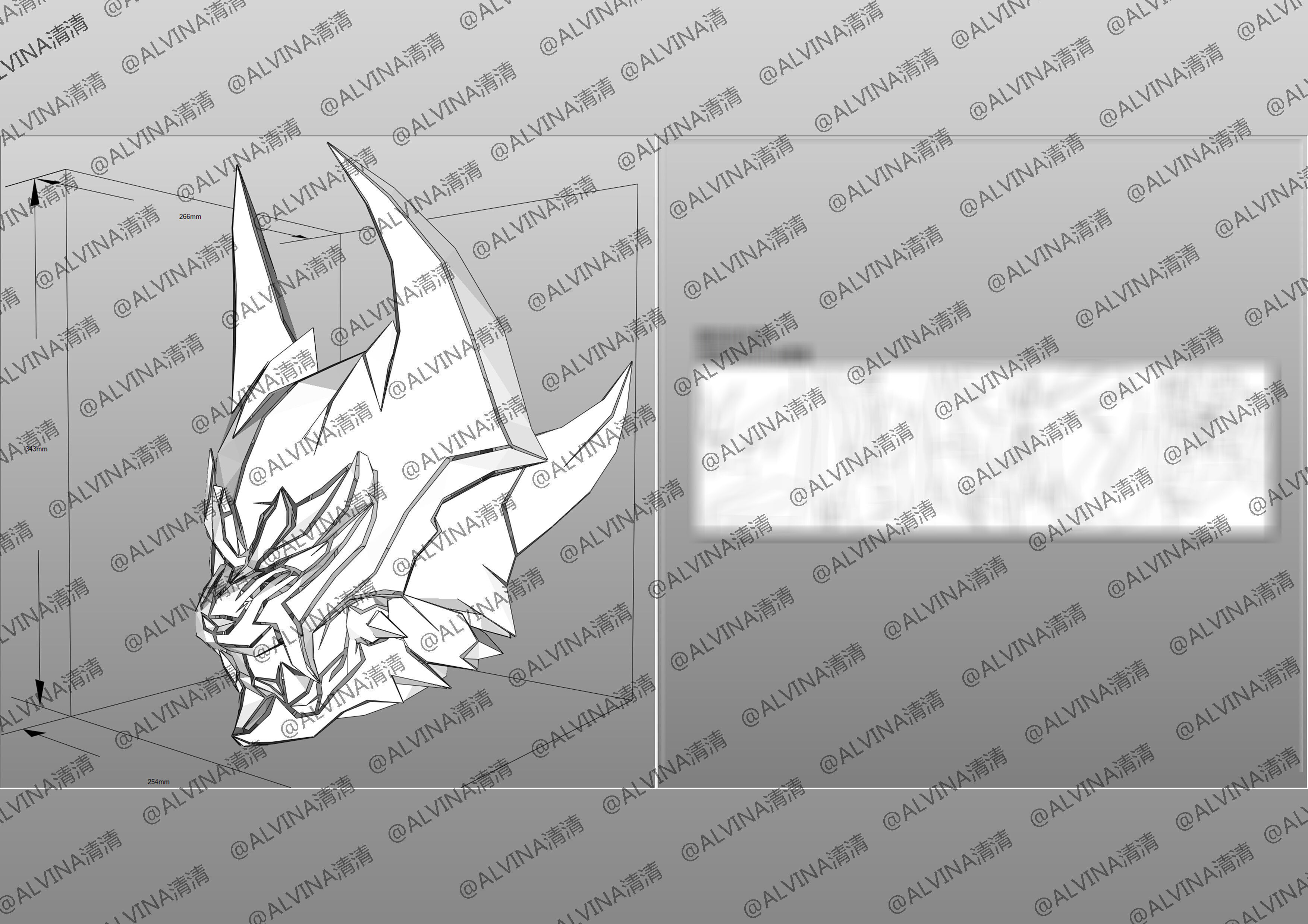 Garo Zreo Armor - DIY Cosplay Pepakura Foam Template Low-poly 3D model_10