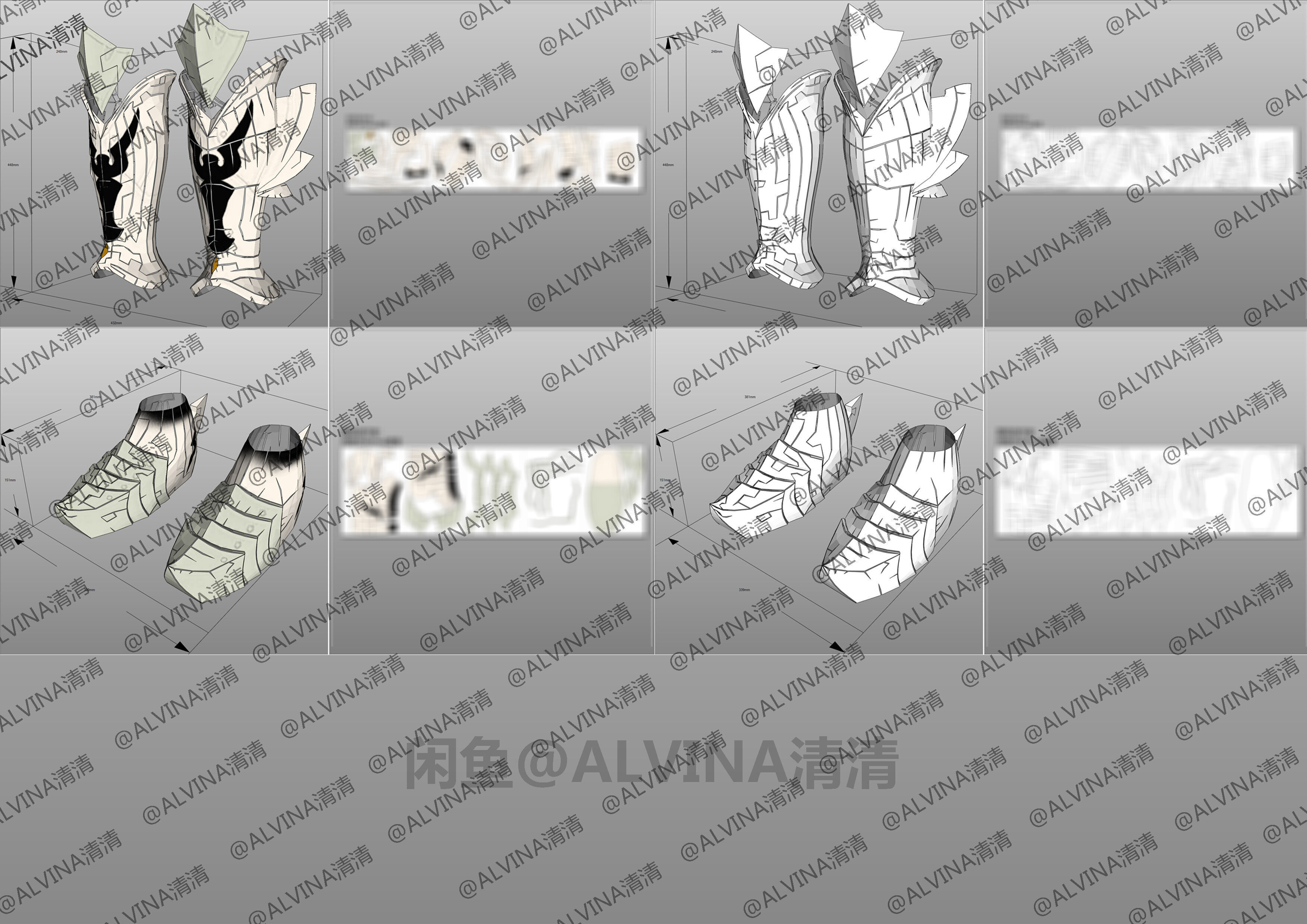 Garo Zreo Armor - DIY Cosplay Pepakura Foam Template Low-poly 3D model_6