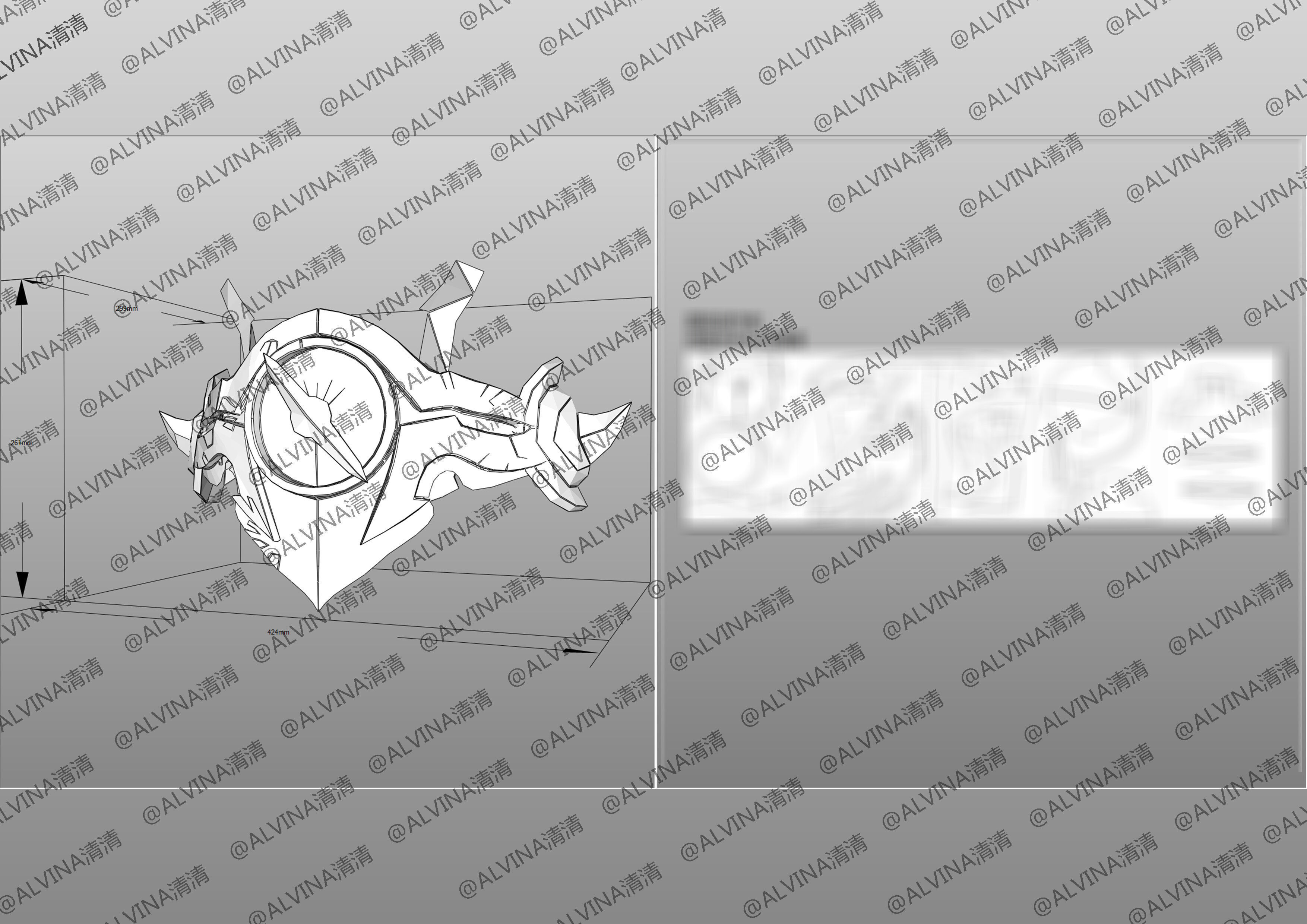 Garo Zreo Armor - DIY Cosplay Pepakura Foam Template Low-poly 3D model_14