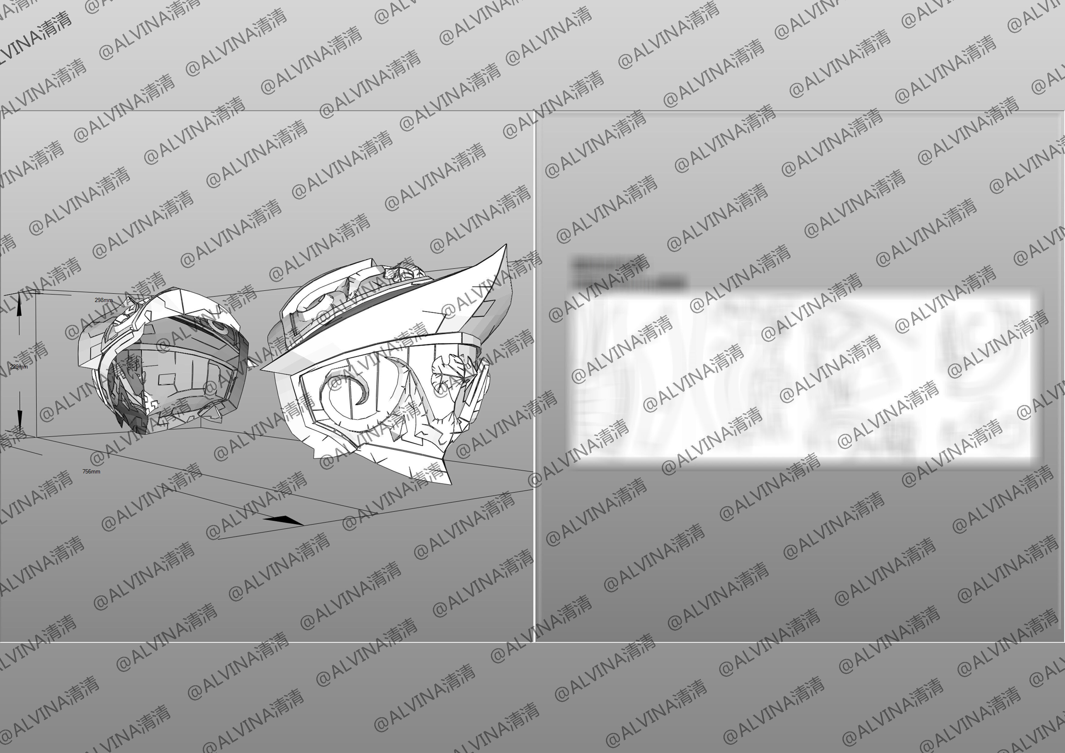 Garo Zreo Armor - DIY Cosplay Pepakura Foam Template Low-poly 3D model_16