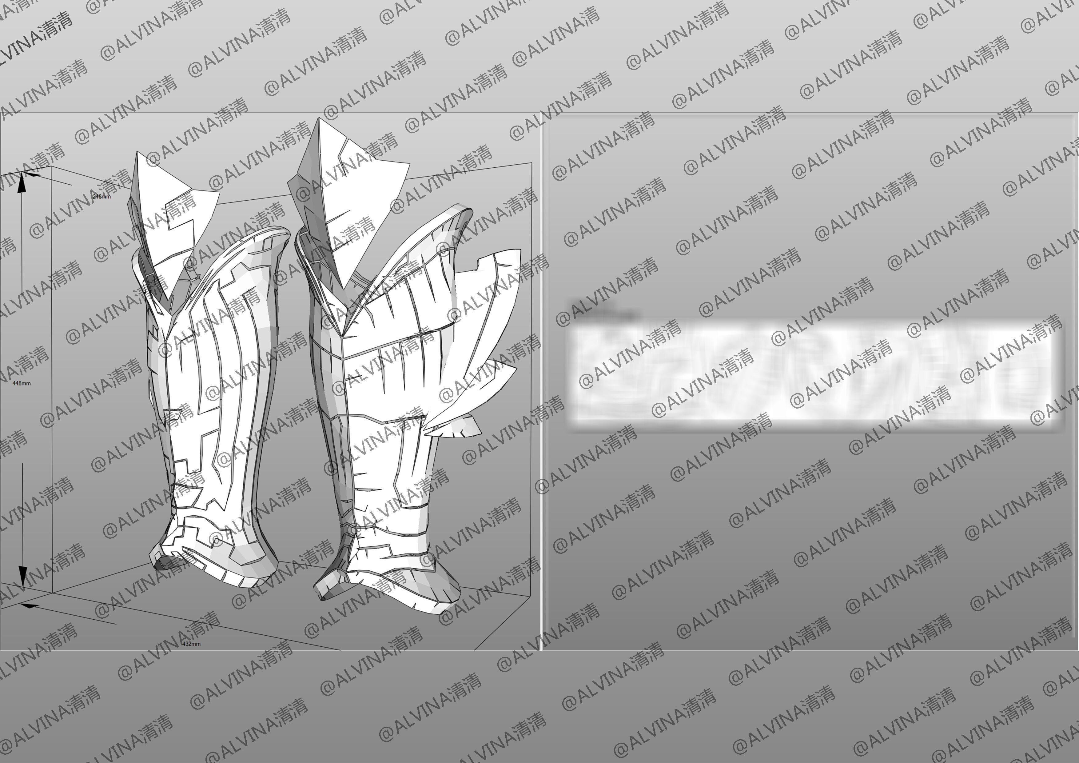 Garo Zreo Armor - DIY Cosplay Pepakura Foam Template Low-poly 3D model_24