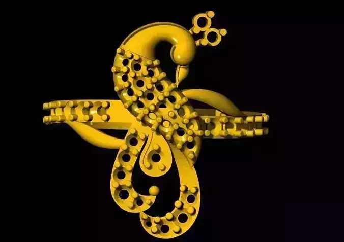 peacock ring 3dm file