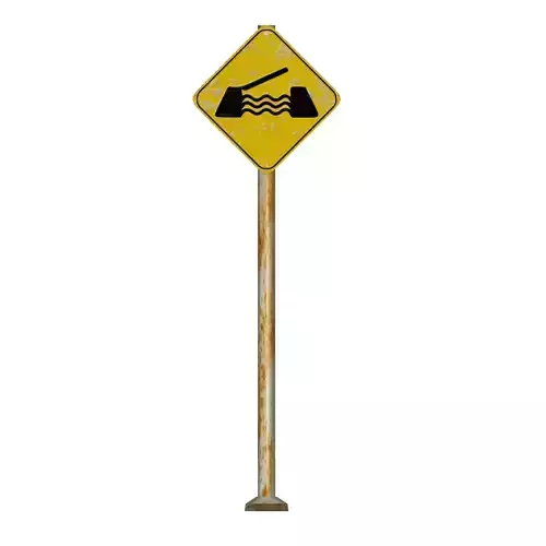 Movable Bridge Warning Traffic Sign