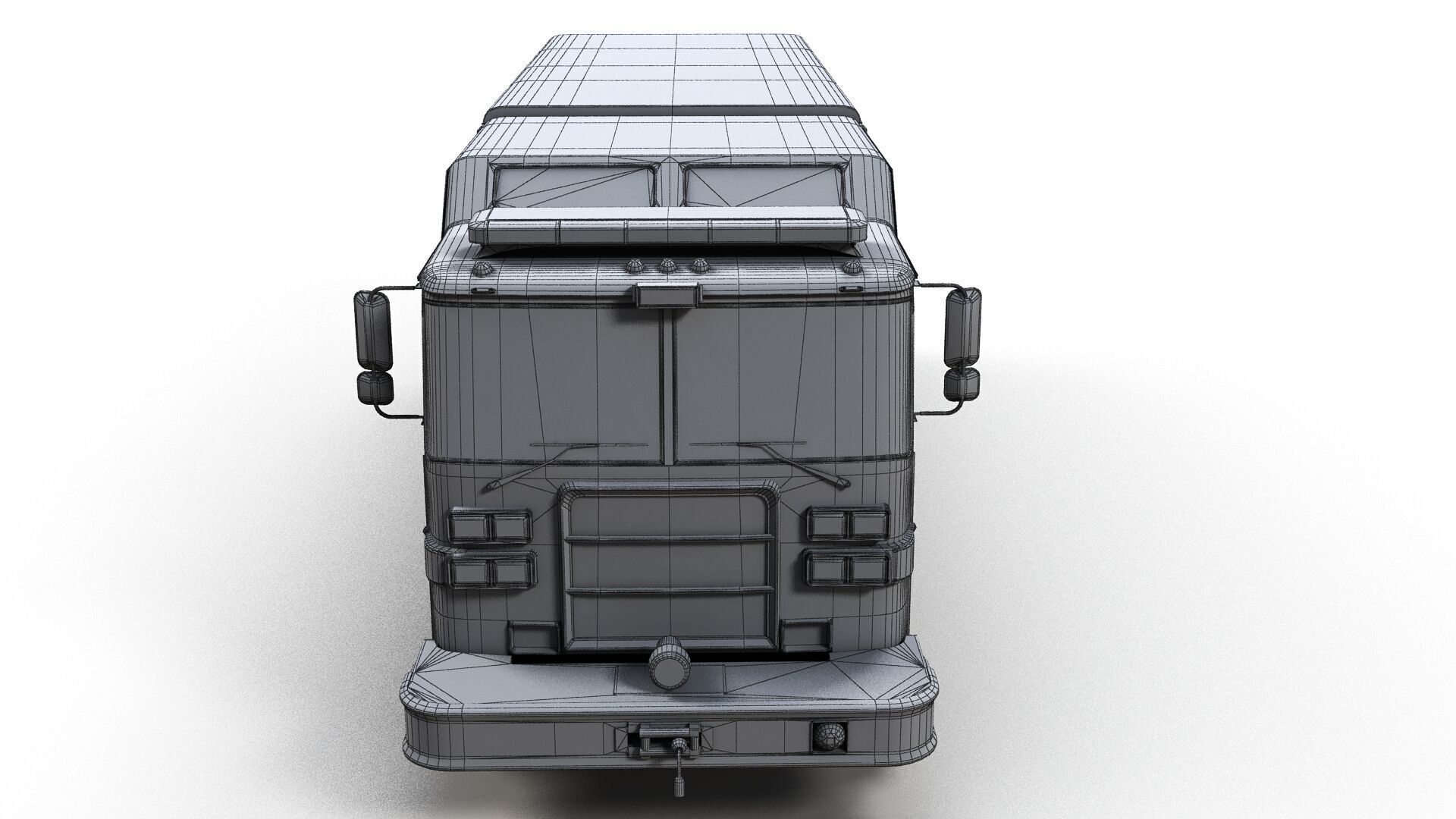 Resque Fire Truck Low-poly 3D model_15