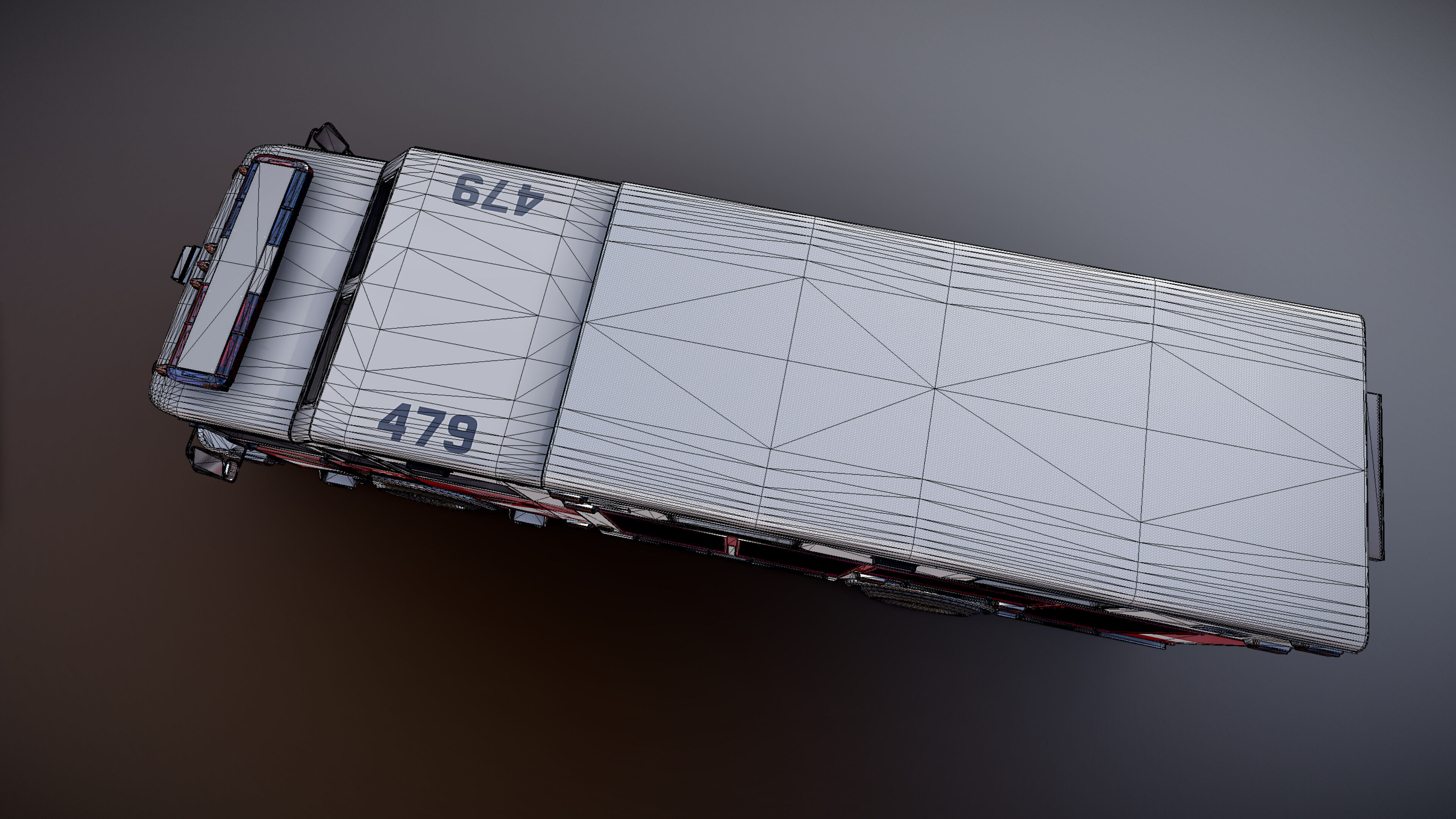 Resque Fire Truck Low-poly 3D model_28