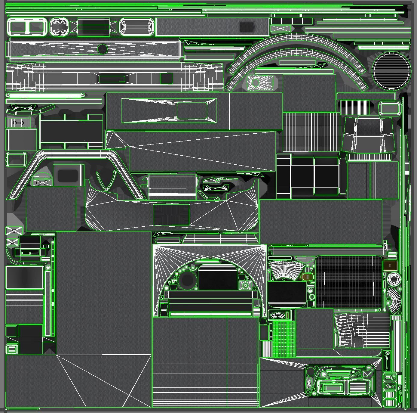 Resque Fire Truck Low-poly 3D model_40