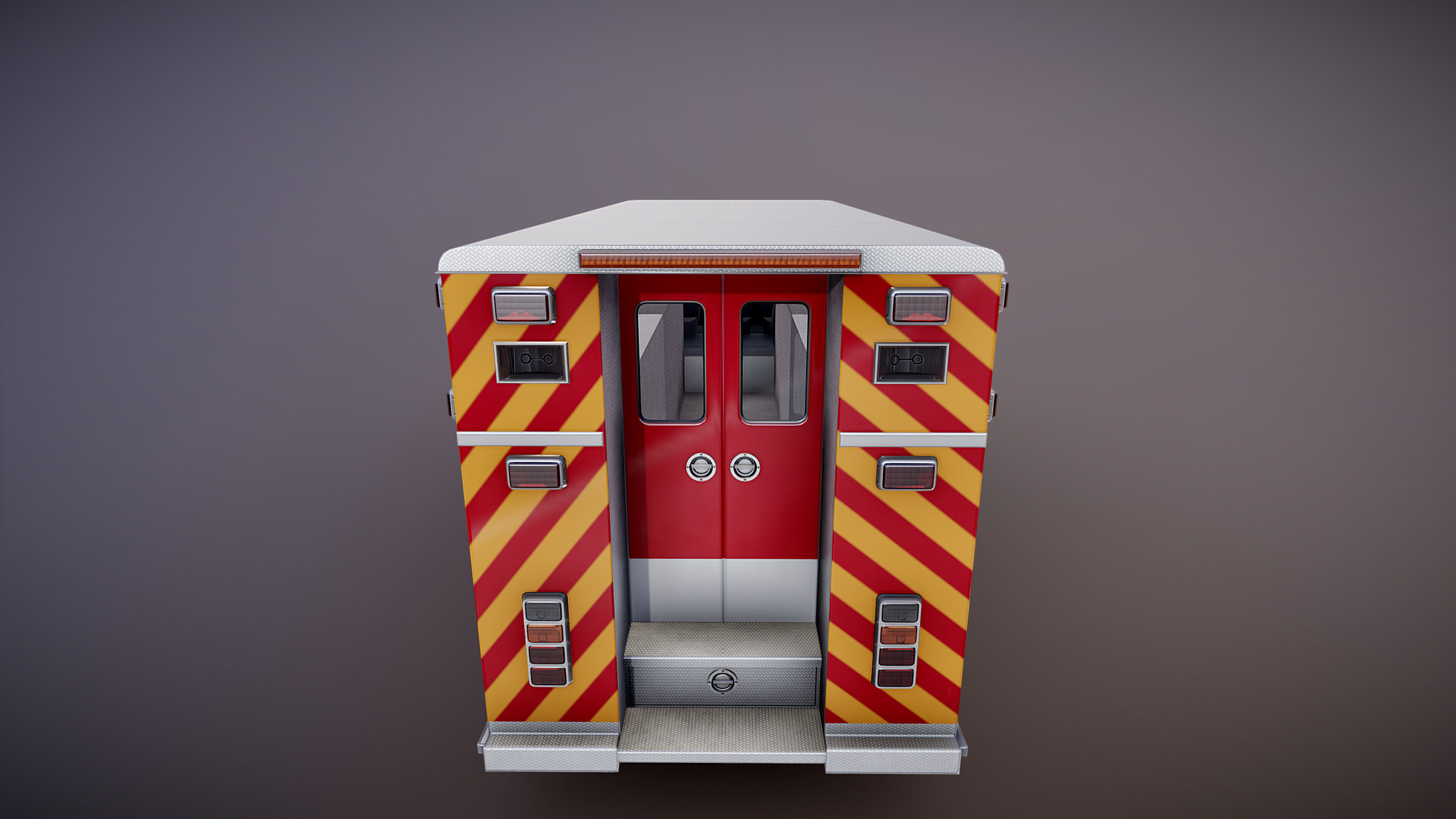 Resque Fire Truck Low-poly 3D model_19