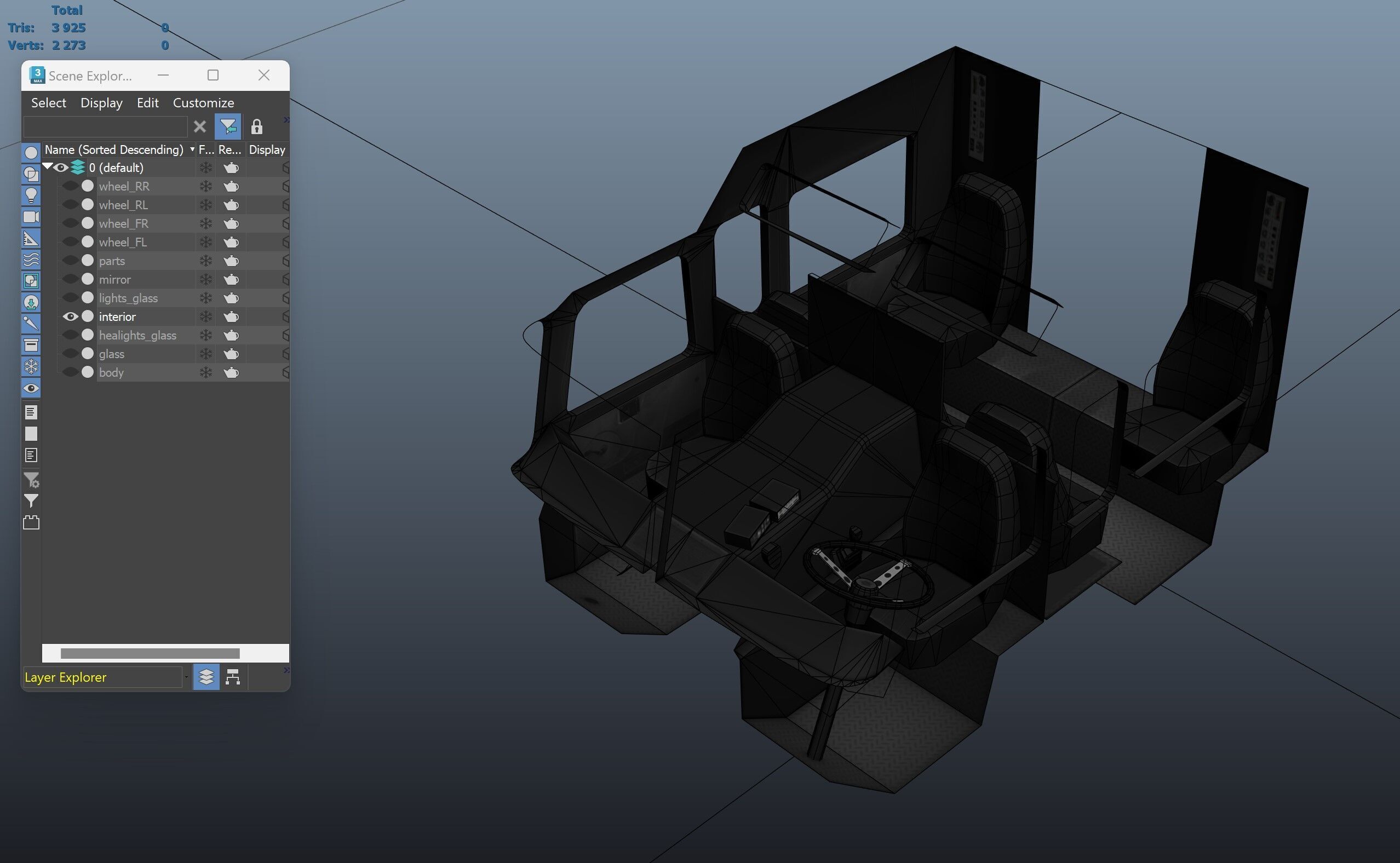 Resque Fire Truck Low-poly 3D model_36
