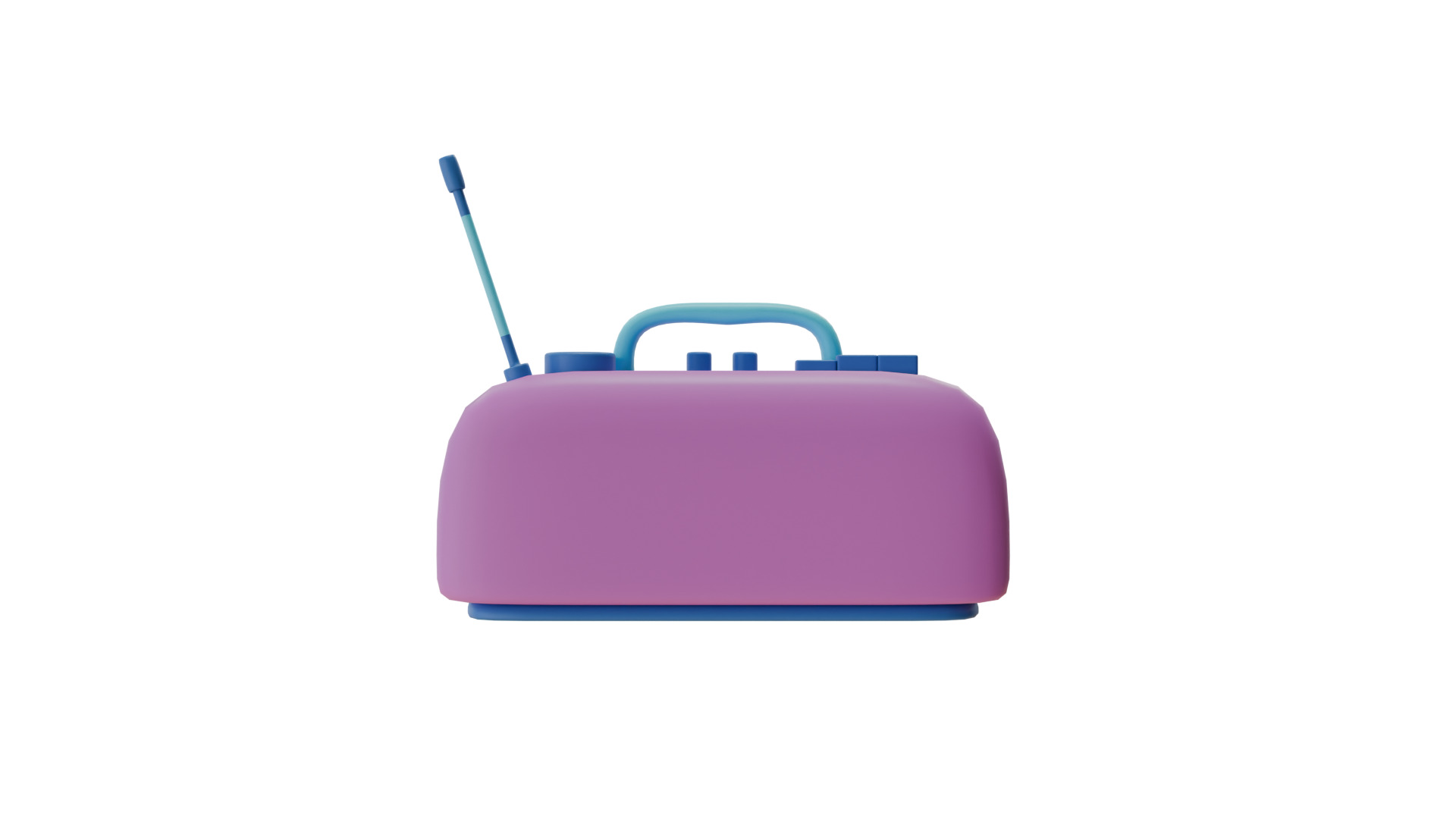 Retro Radio 3D Model 3D model_3