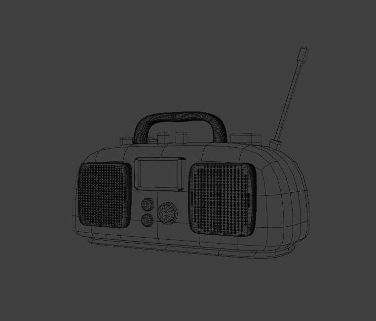 Retro Radio 3D Model 3D model_7