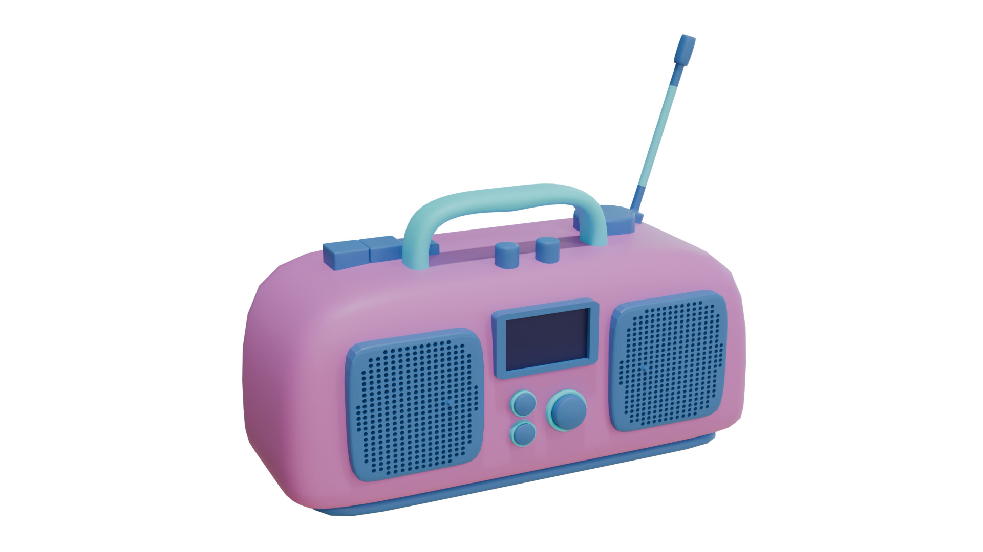Retro Radio 3D Model 3D model_2
