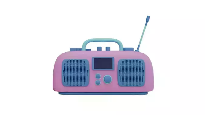 Retro Radio 3D Model