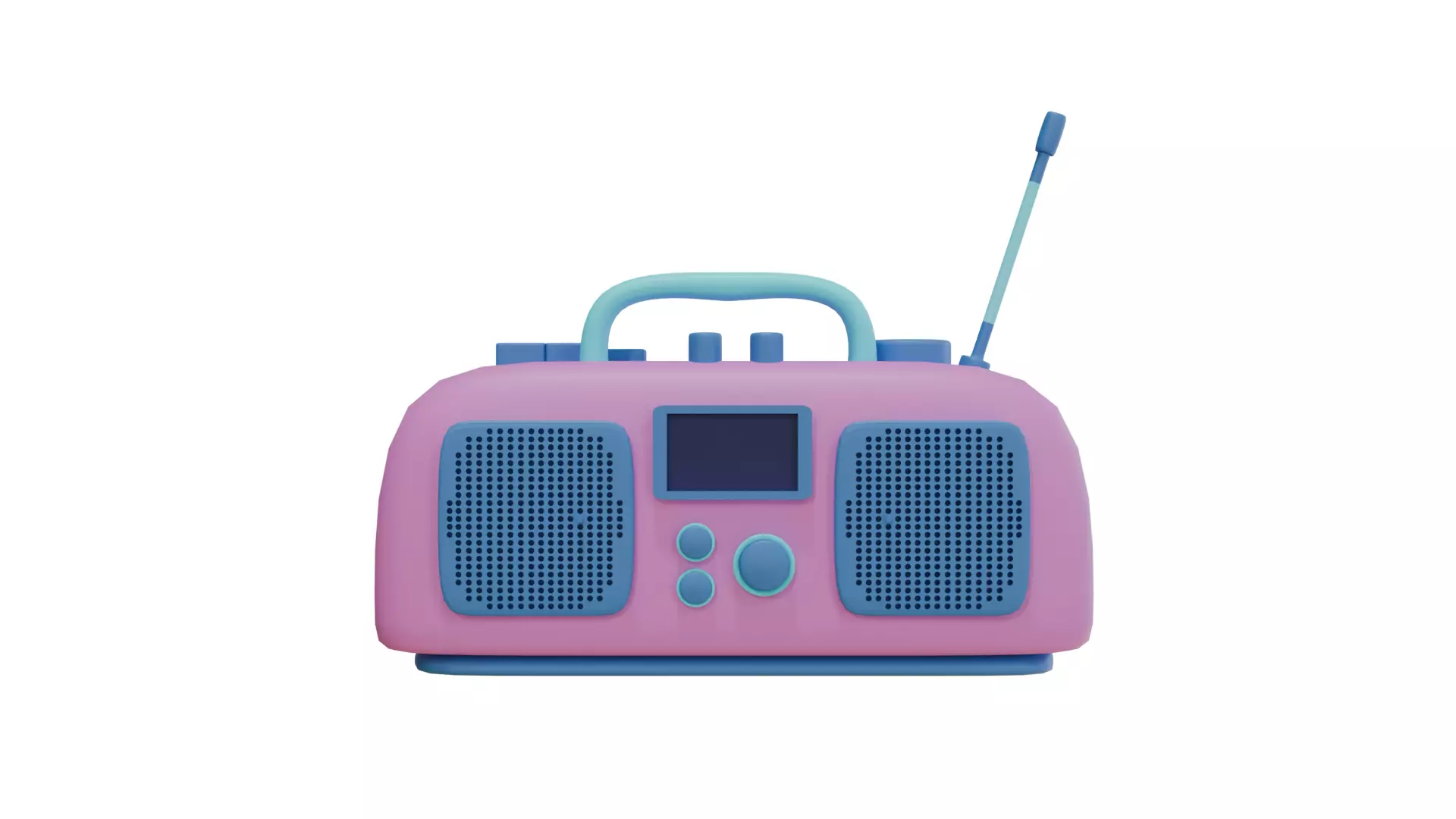 Retro Radio 3D Model 3D model_0