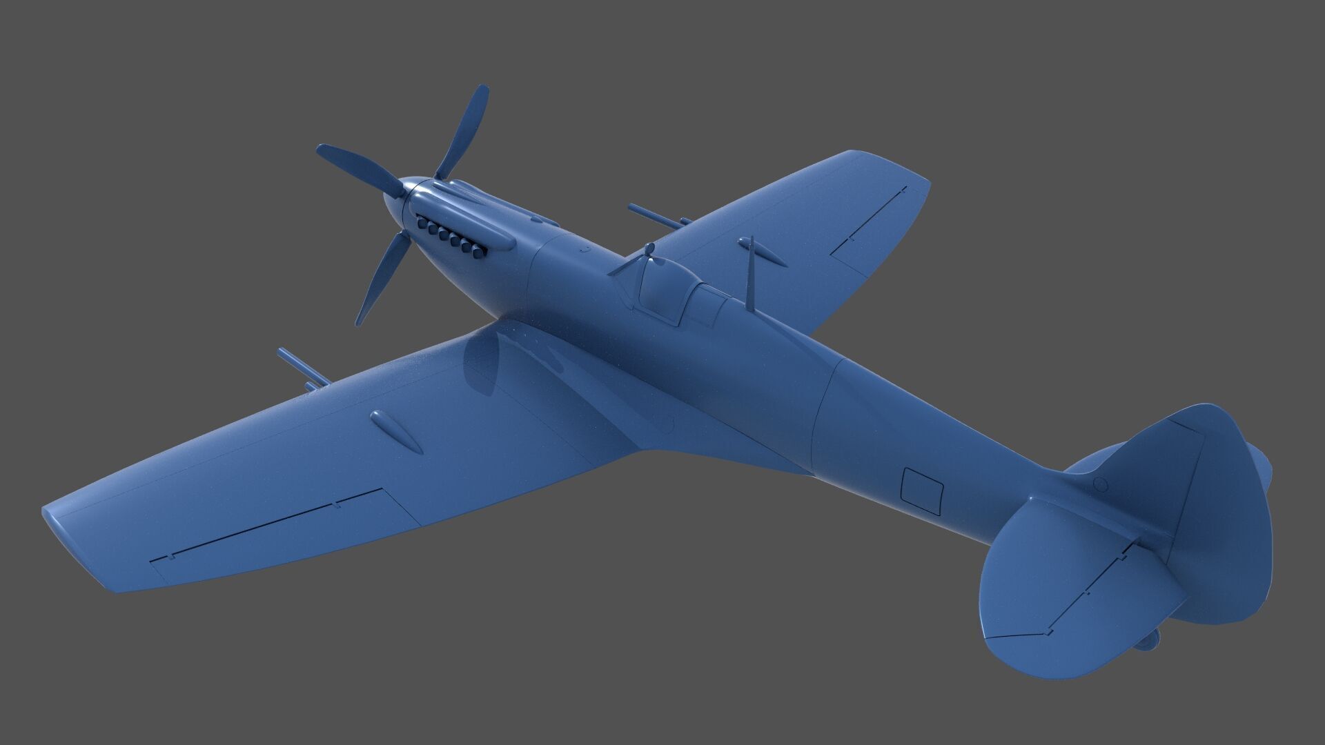 Spitfire MK XII - Commercial license - 1-48 and 1-24 scale 3D print model_2