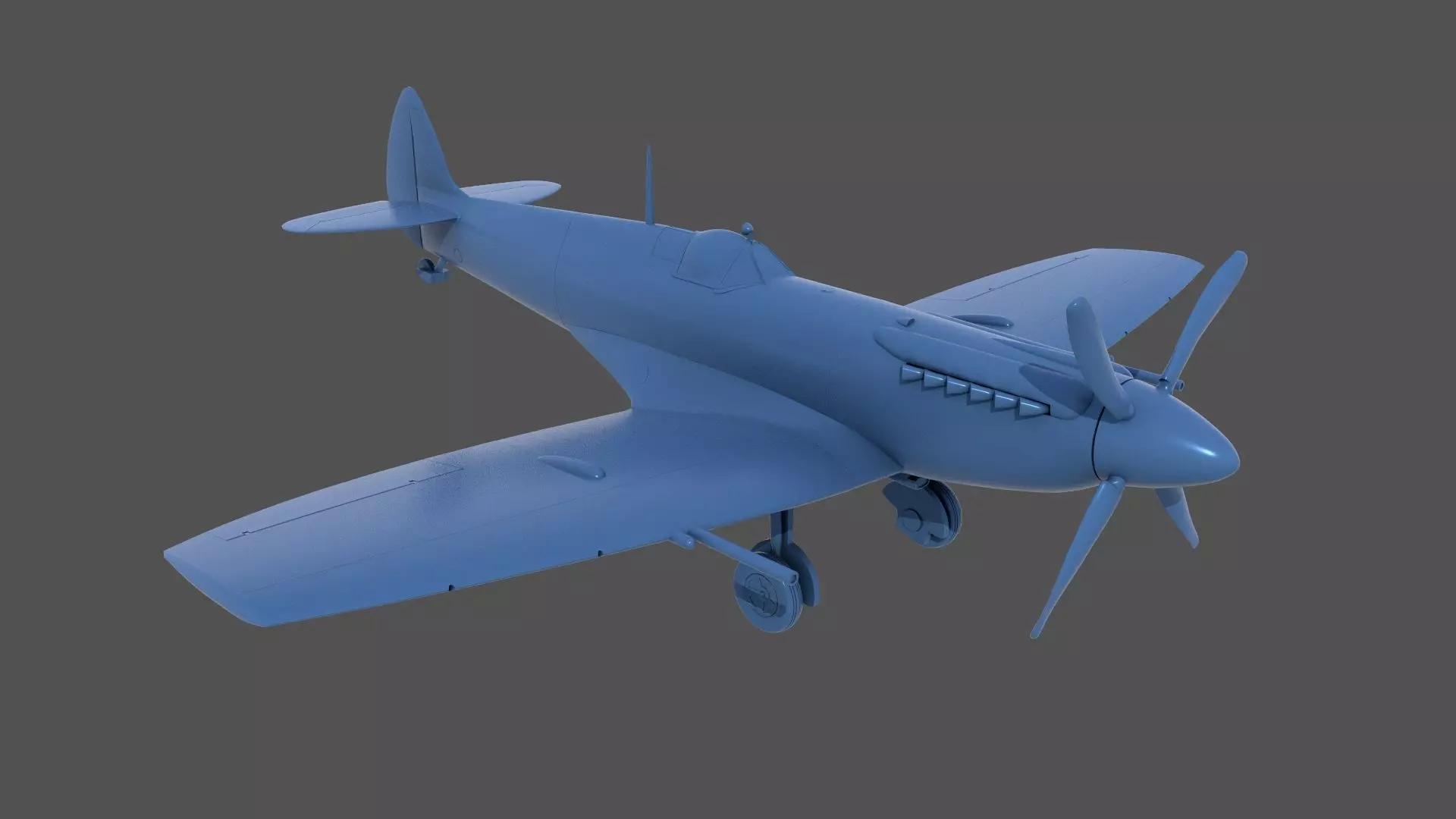 Spitfire MK XII - Commercial license - 1-48 and 1-24 scale 3D print model_0