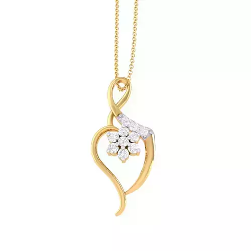 3D Printable Cad jewelry design of Lady diamond Pendant