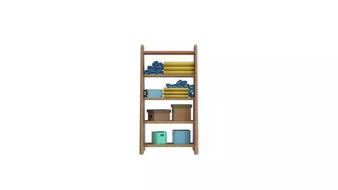Laundry Shelf 3D Model 3D model