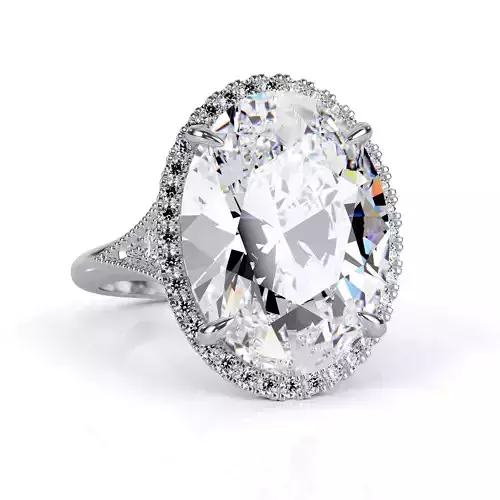 Ring with big oval stone All Sizes