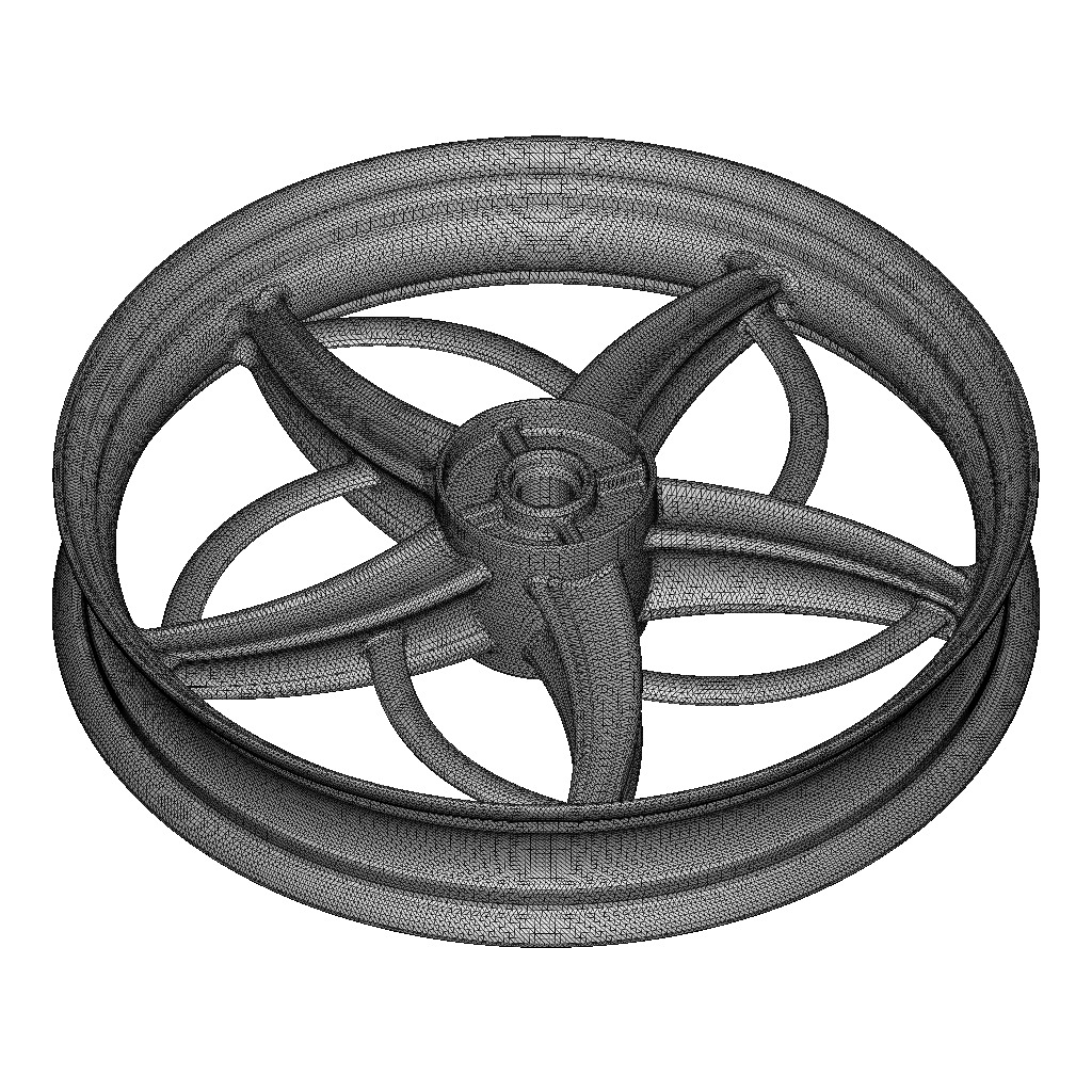 Cruiser Motorcycle Rim 3D print model_4