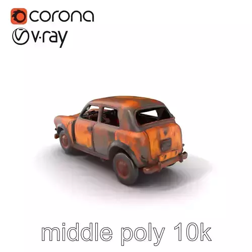 Rusty Burned Vehicle SideView model pack