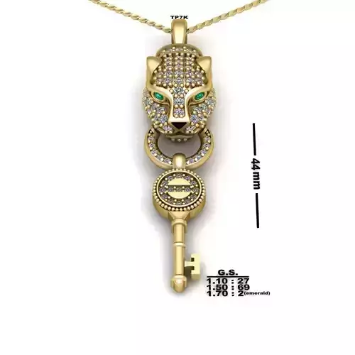3D branded zbrush tiger necklace 3D print model