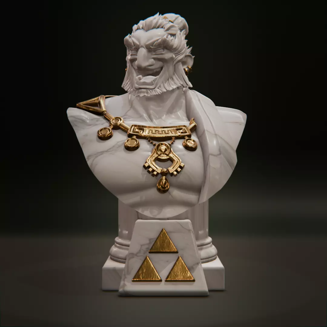 TOTK - Ganondorf bust 3D print model_1