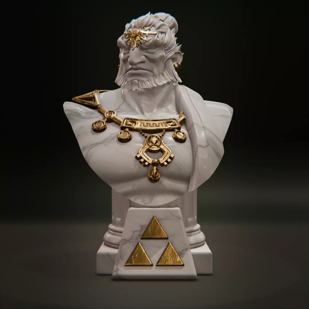 TOTK - Ganondorf bust 3D print model_0