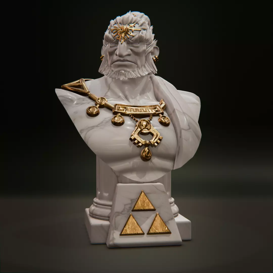 TOTK - Ganondorf bust 3D print model_2