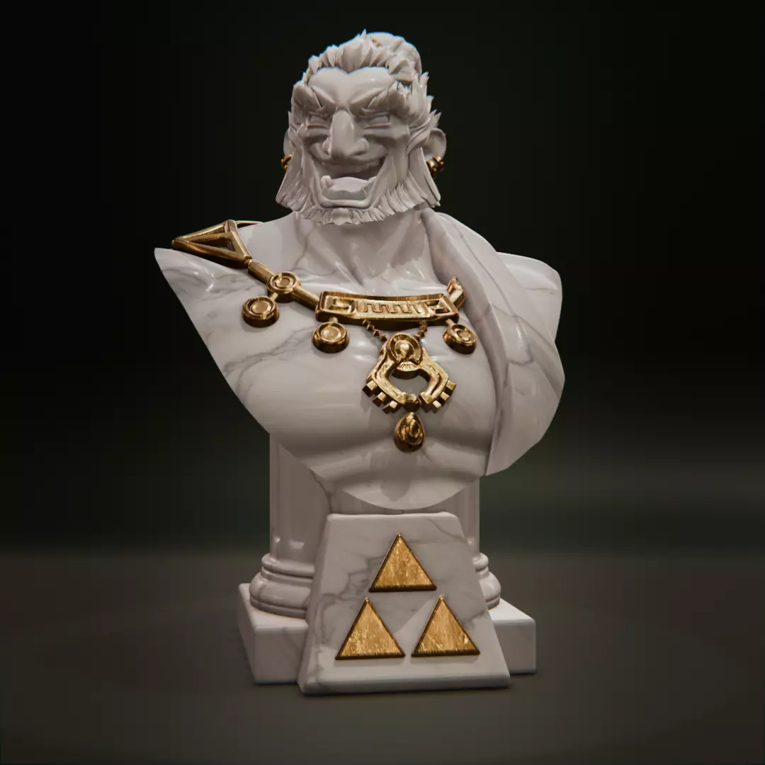 TOTK - Ganondorf bust 3D print model_7