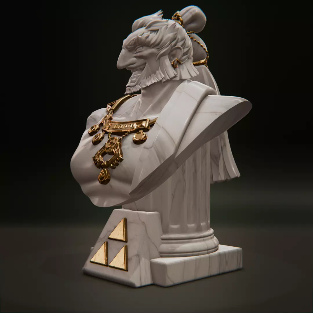TOTK - Ganondorf bust 3D print model_10