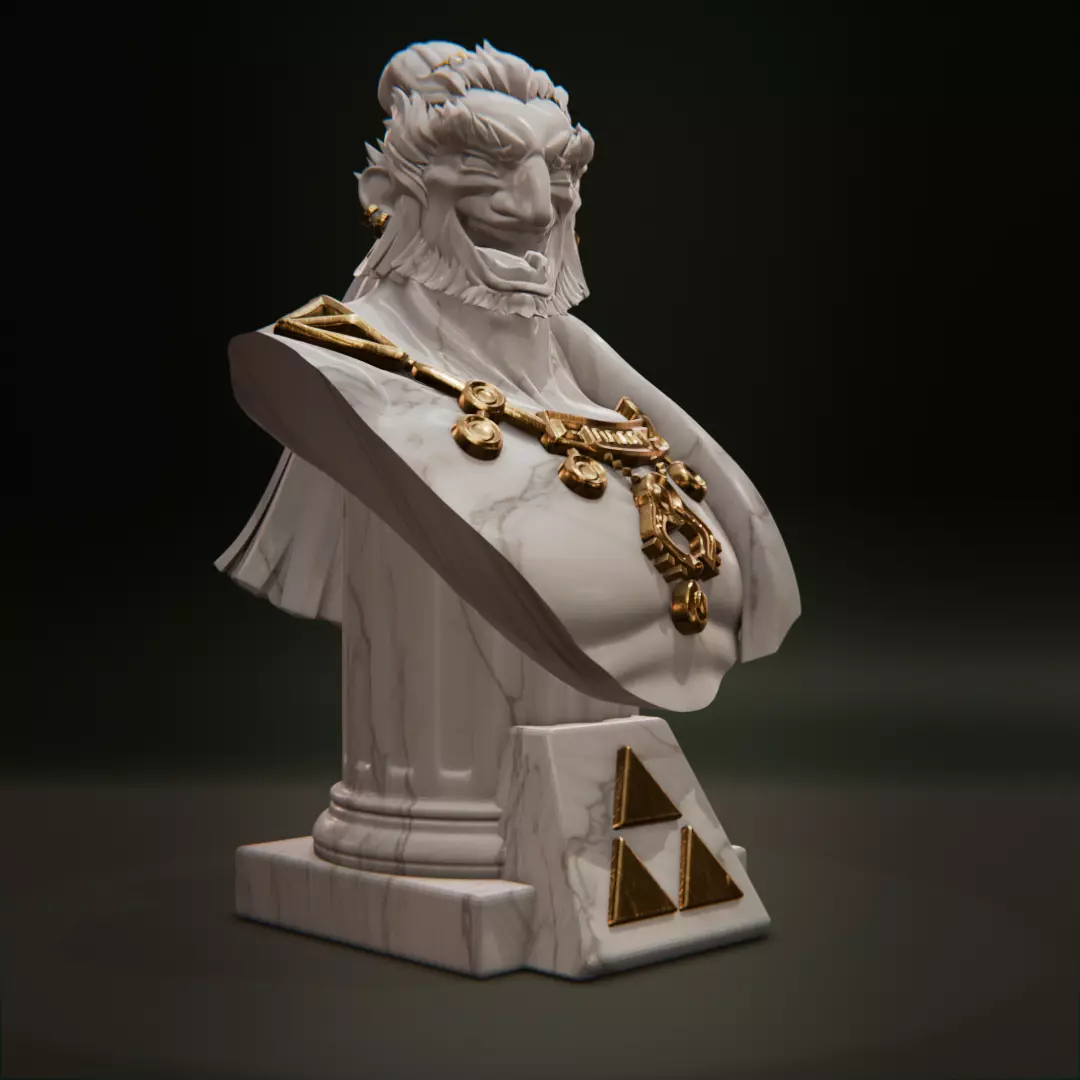TOTK - Ganondorf bust 3D print model_8