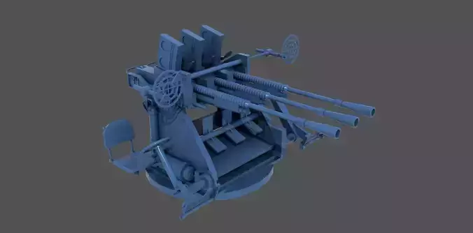 Type 96 25mm triple mount - Commercial license - 1-100 scale 3D print model