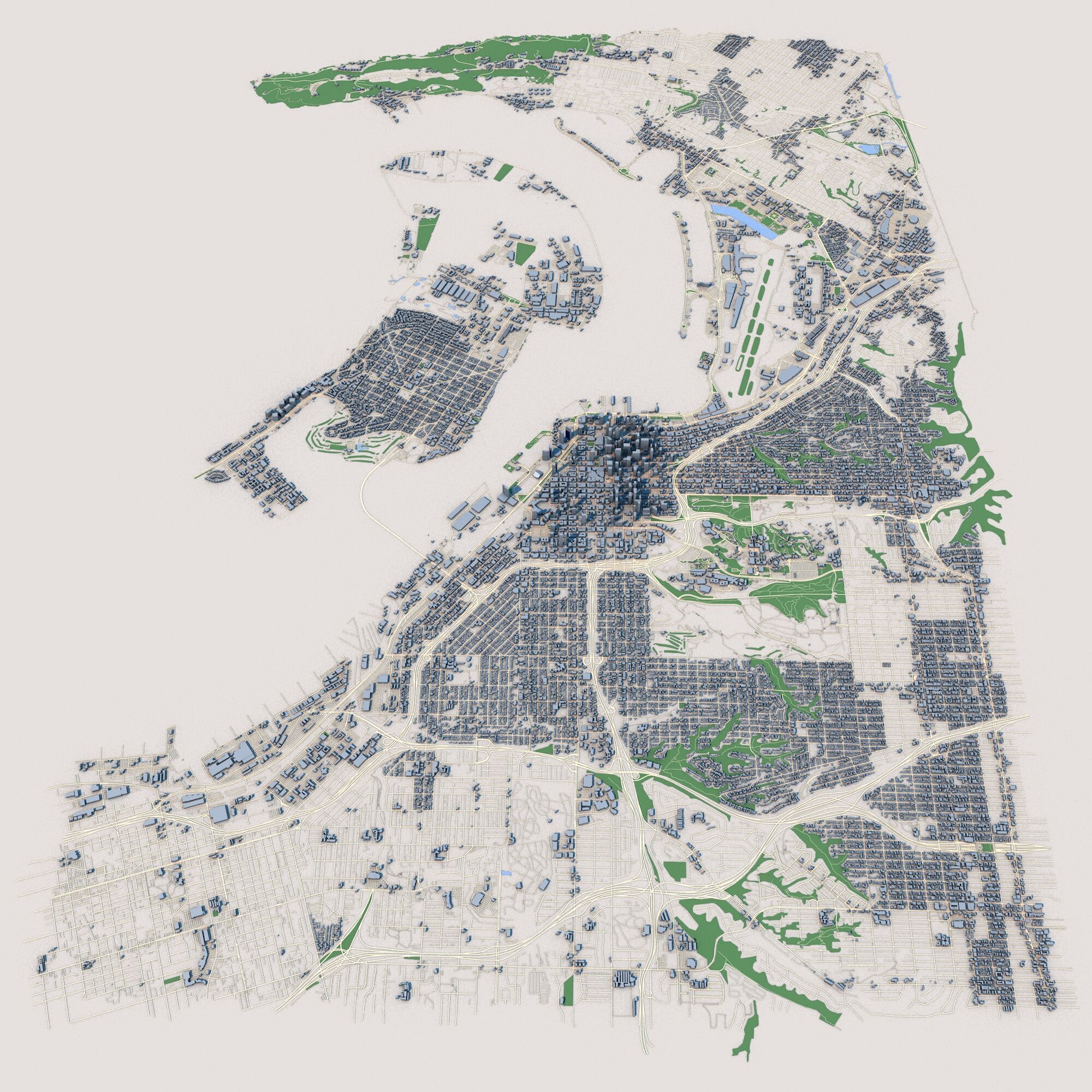 San Diego City California United States 3D model_2