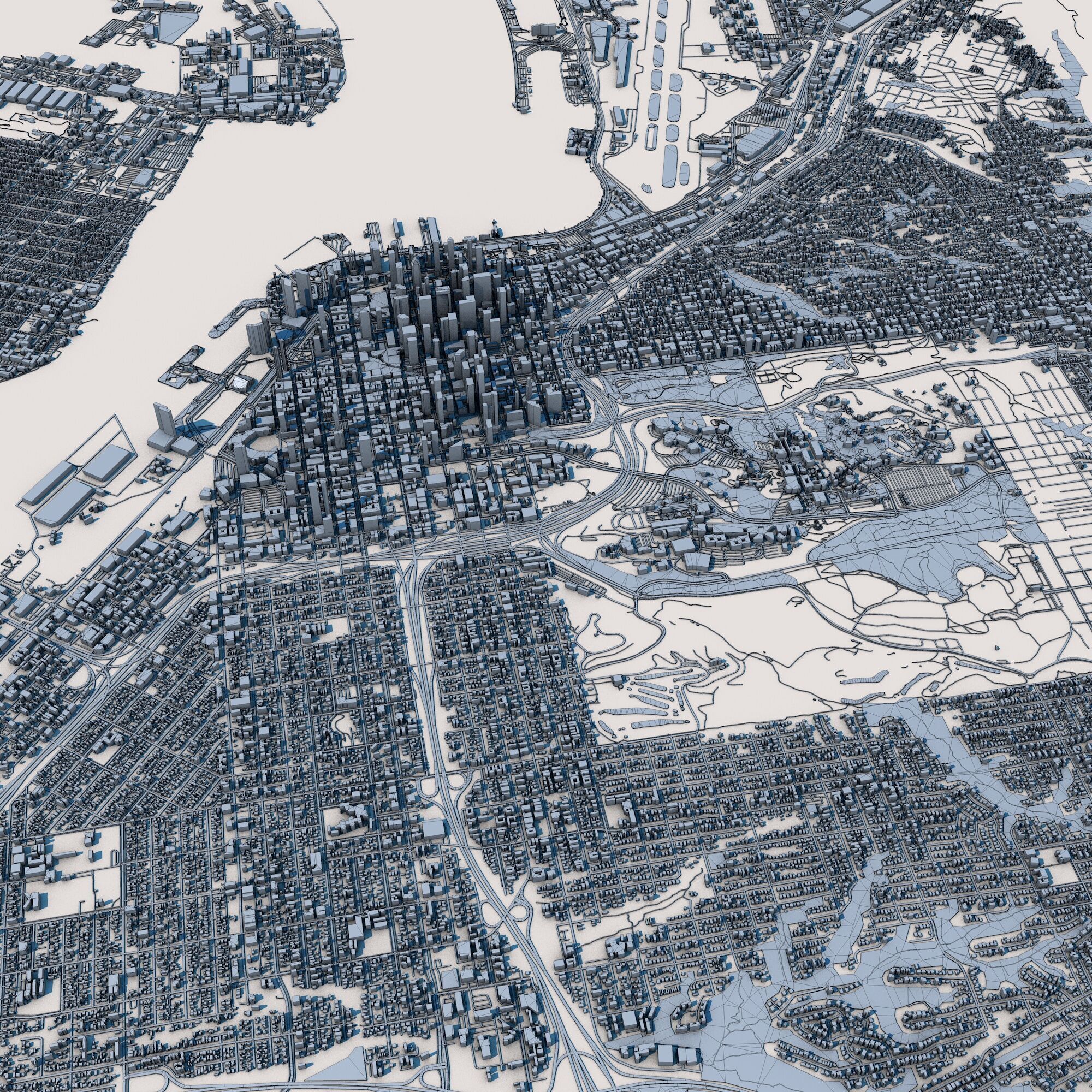 San Diego City California United States 3D model_1