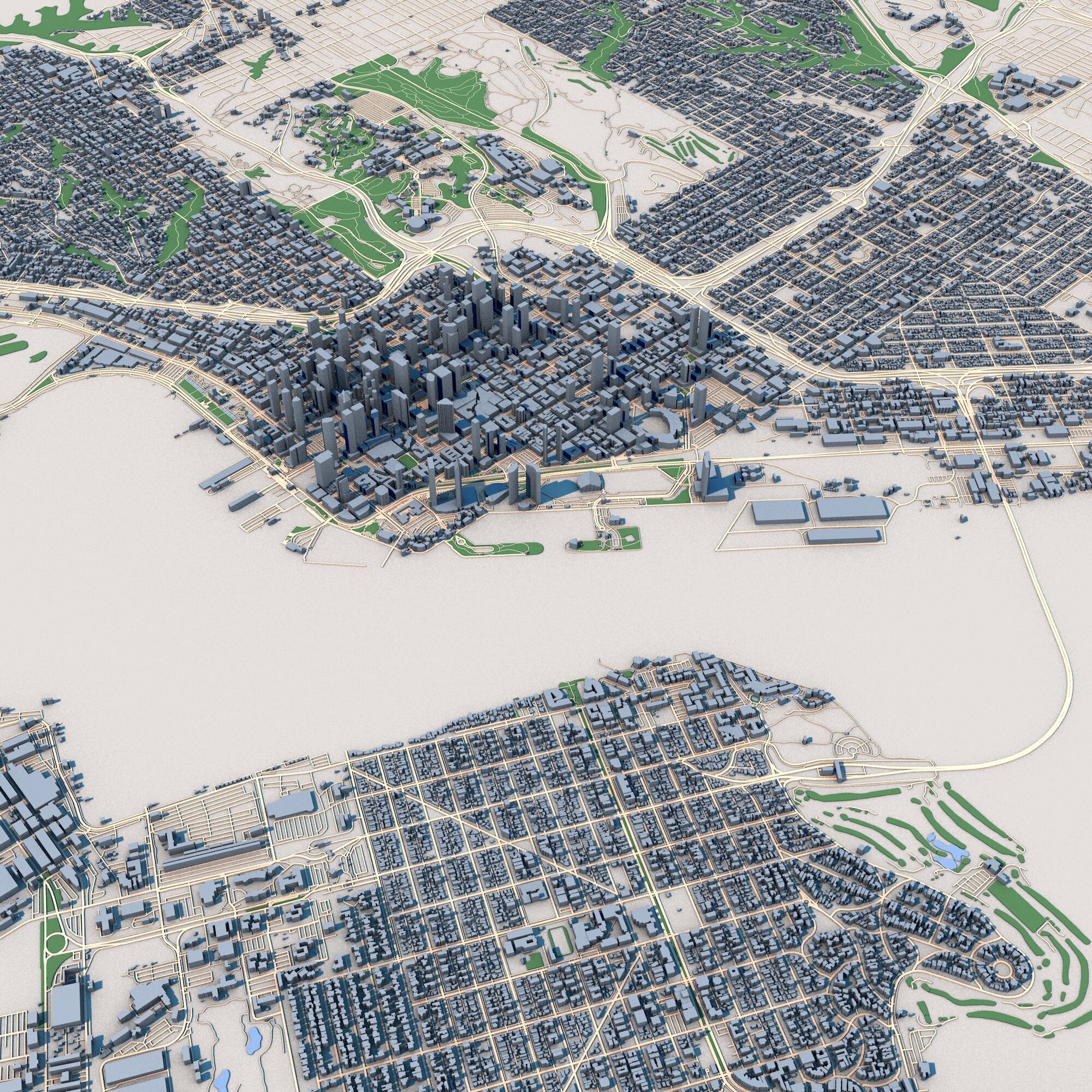 San Diego City California United States 3D model_9