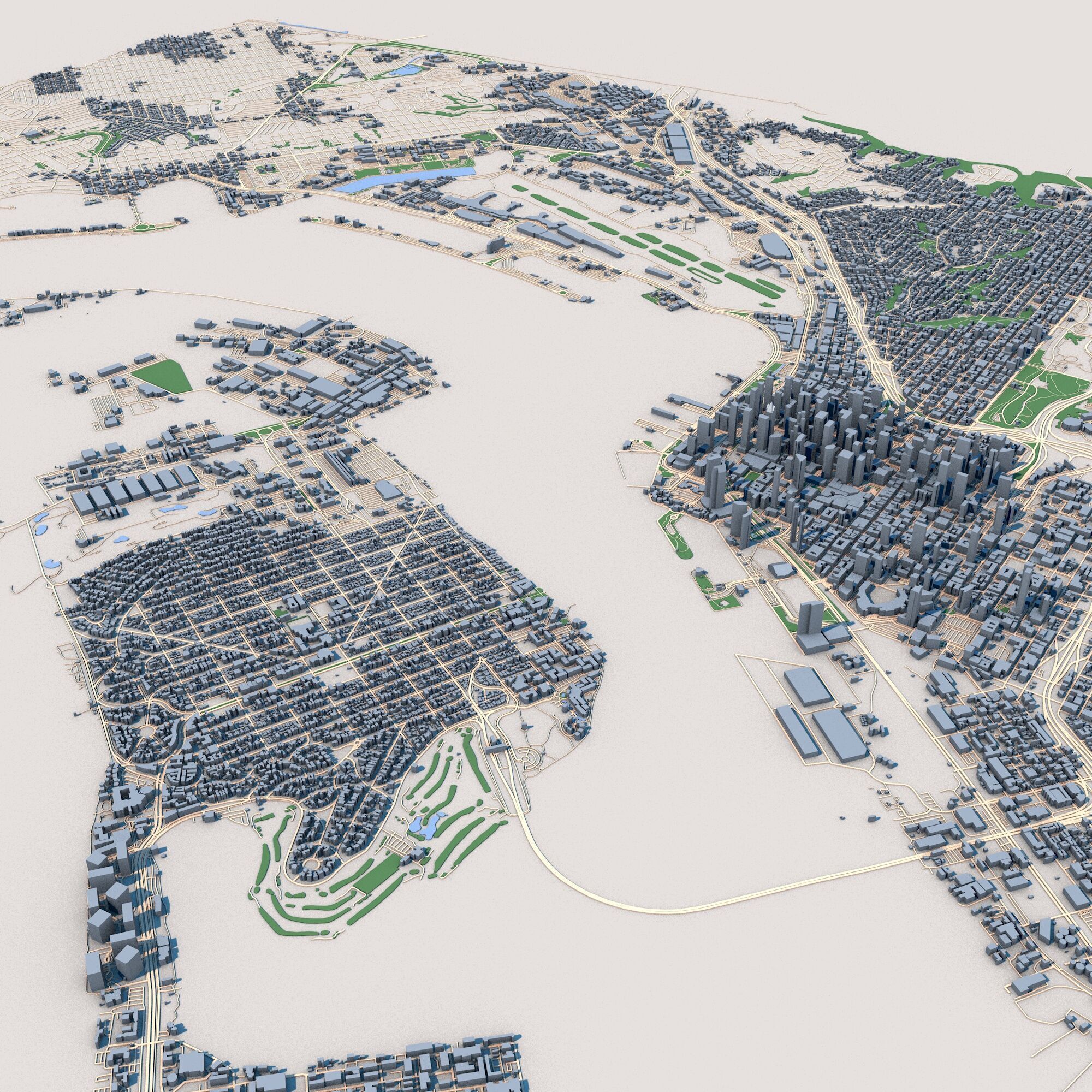 San Diego City California United States 3D model_3