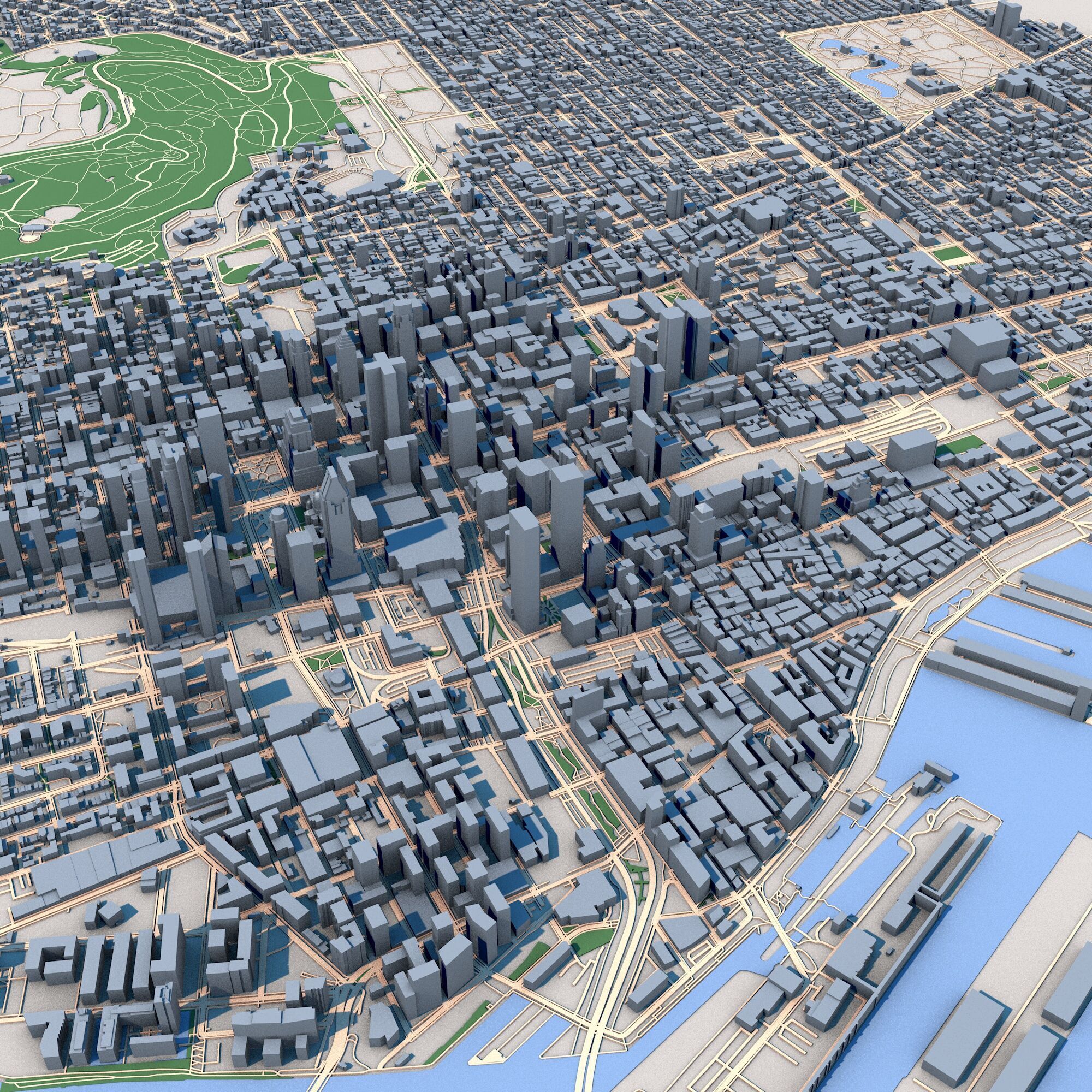 Montreal City Canada 3D model_2