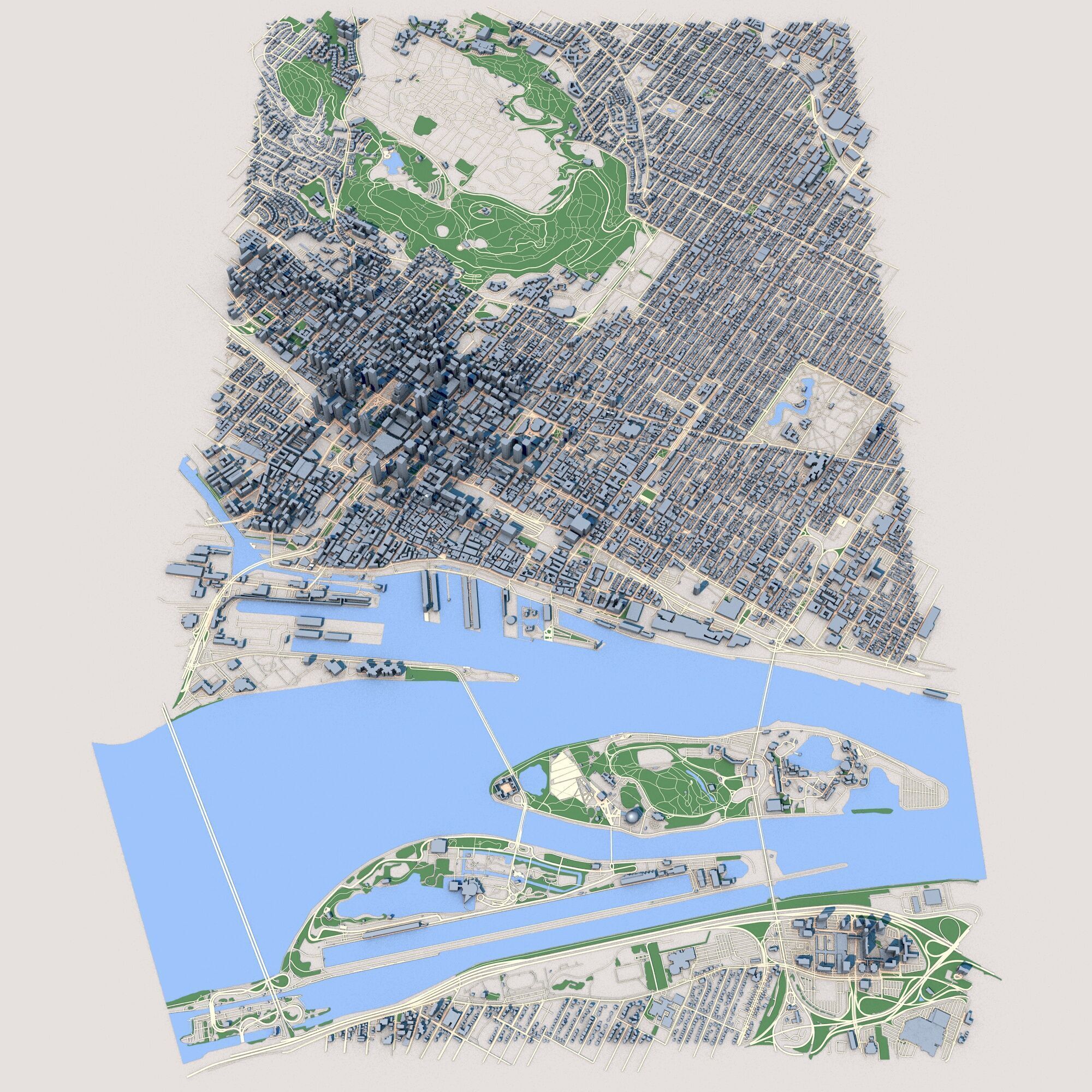 Montreal City Canada 3D model_1