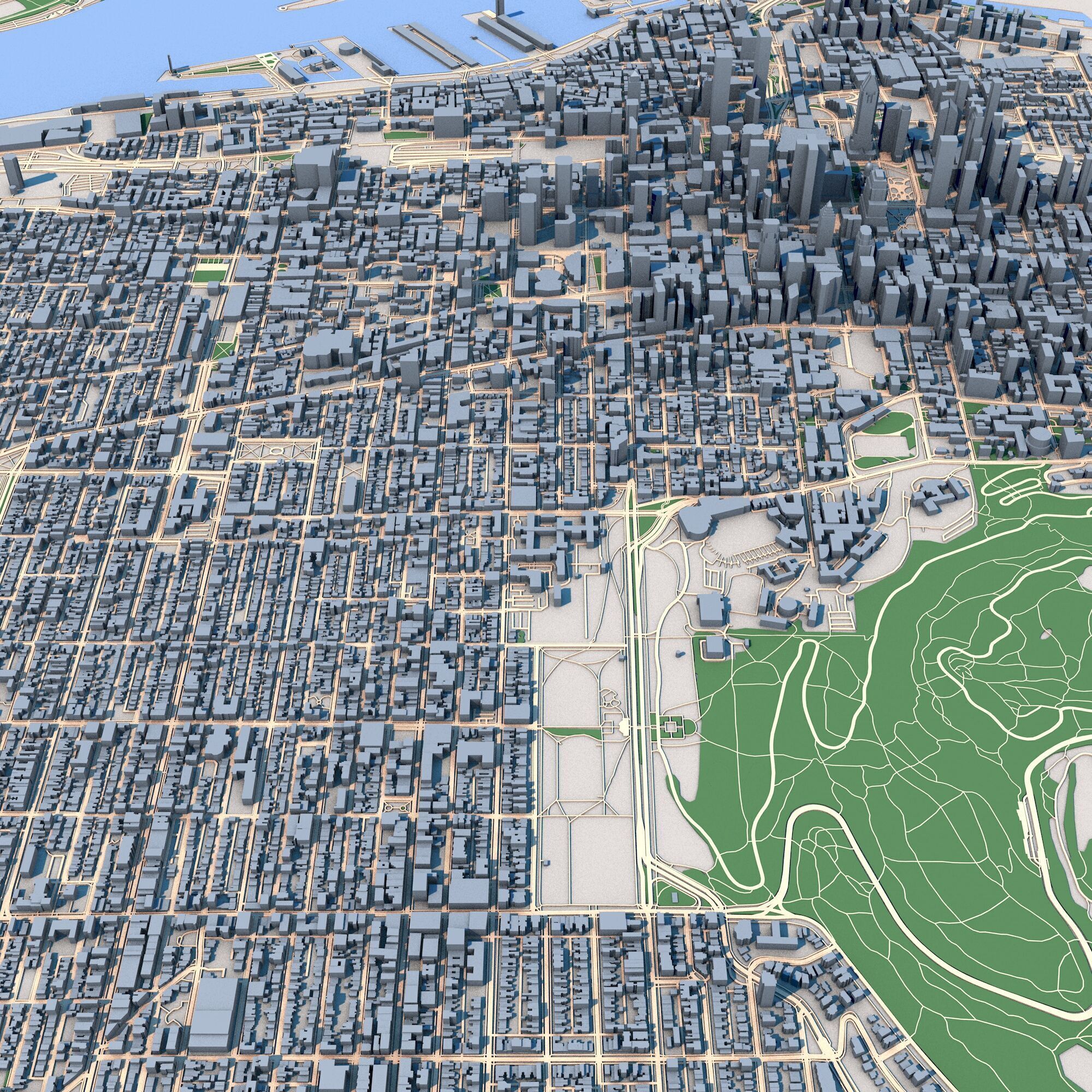 Montreal City Canada 3D model_6