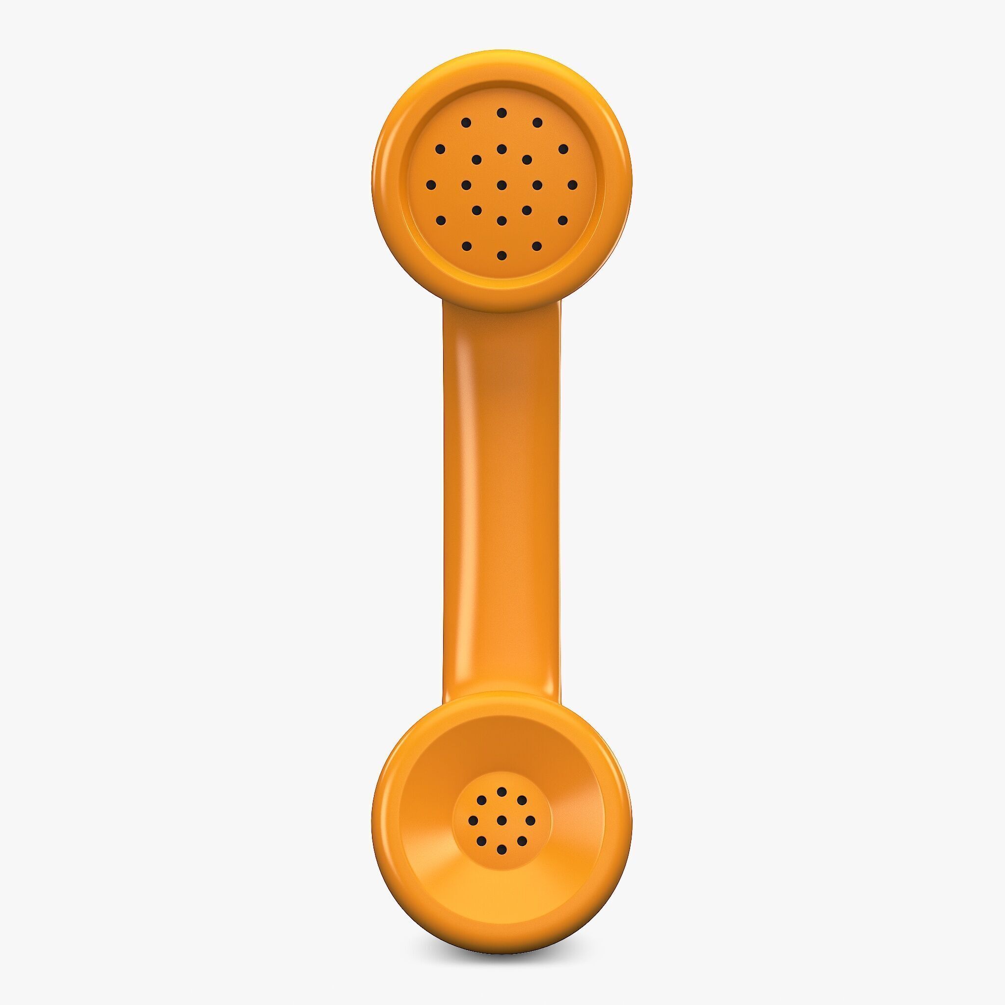 Vintage Retro Telephone Handset M1 3D model_4