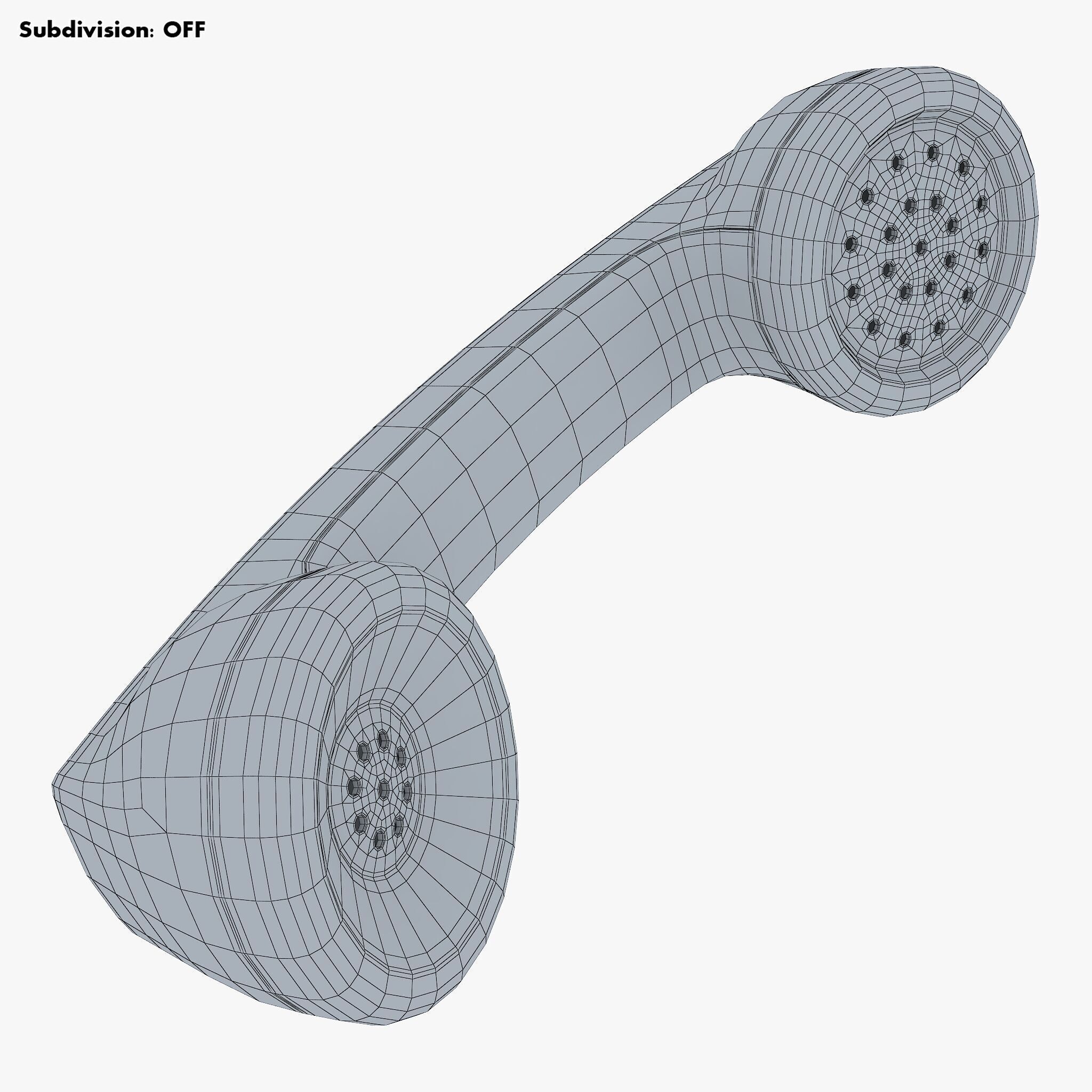 Vintage Retro Telephone Handset M1 3D model_28