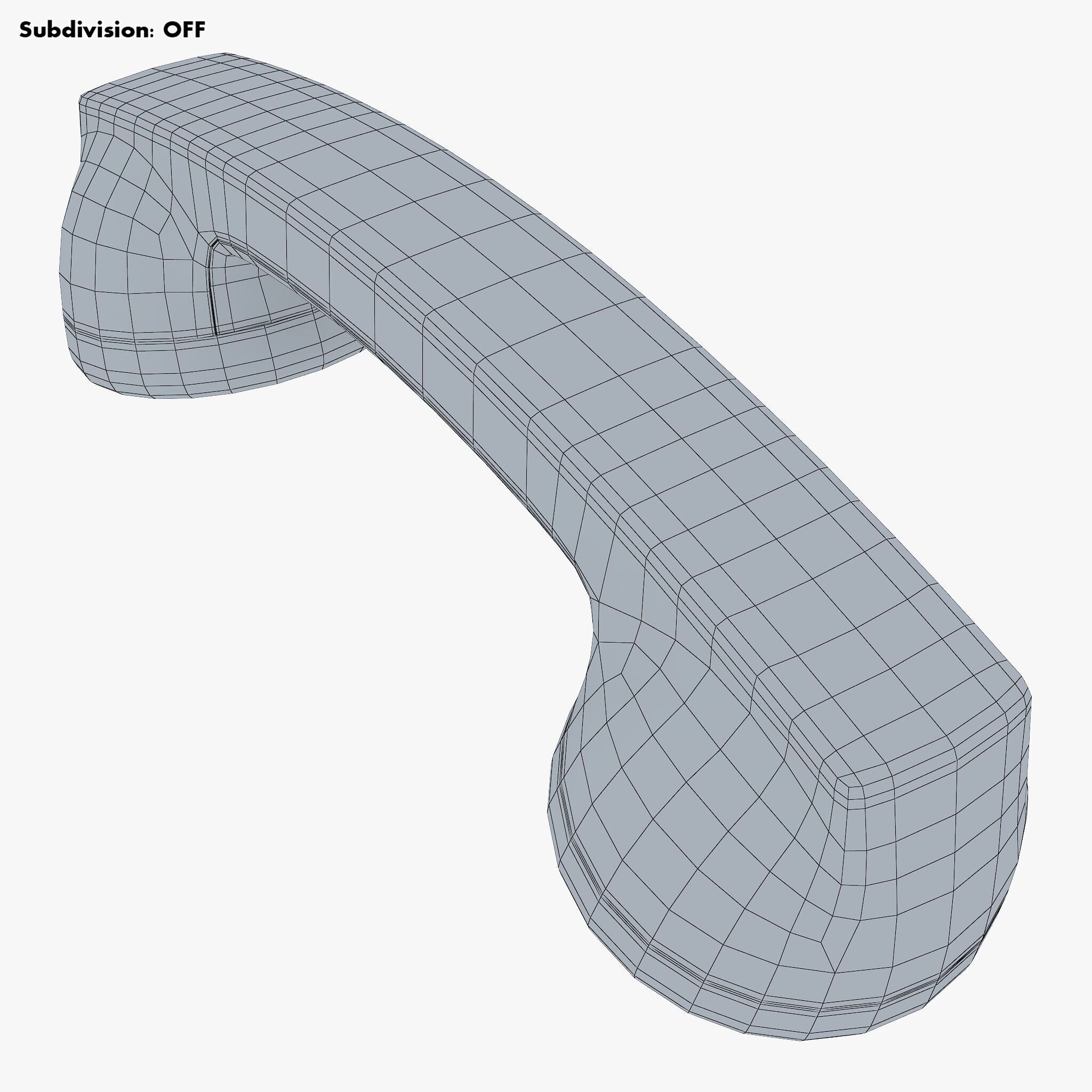 Vintage Retro Telephone Handset M1 3D model_26