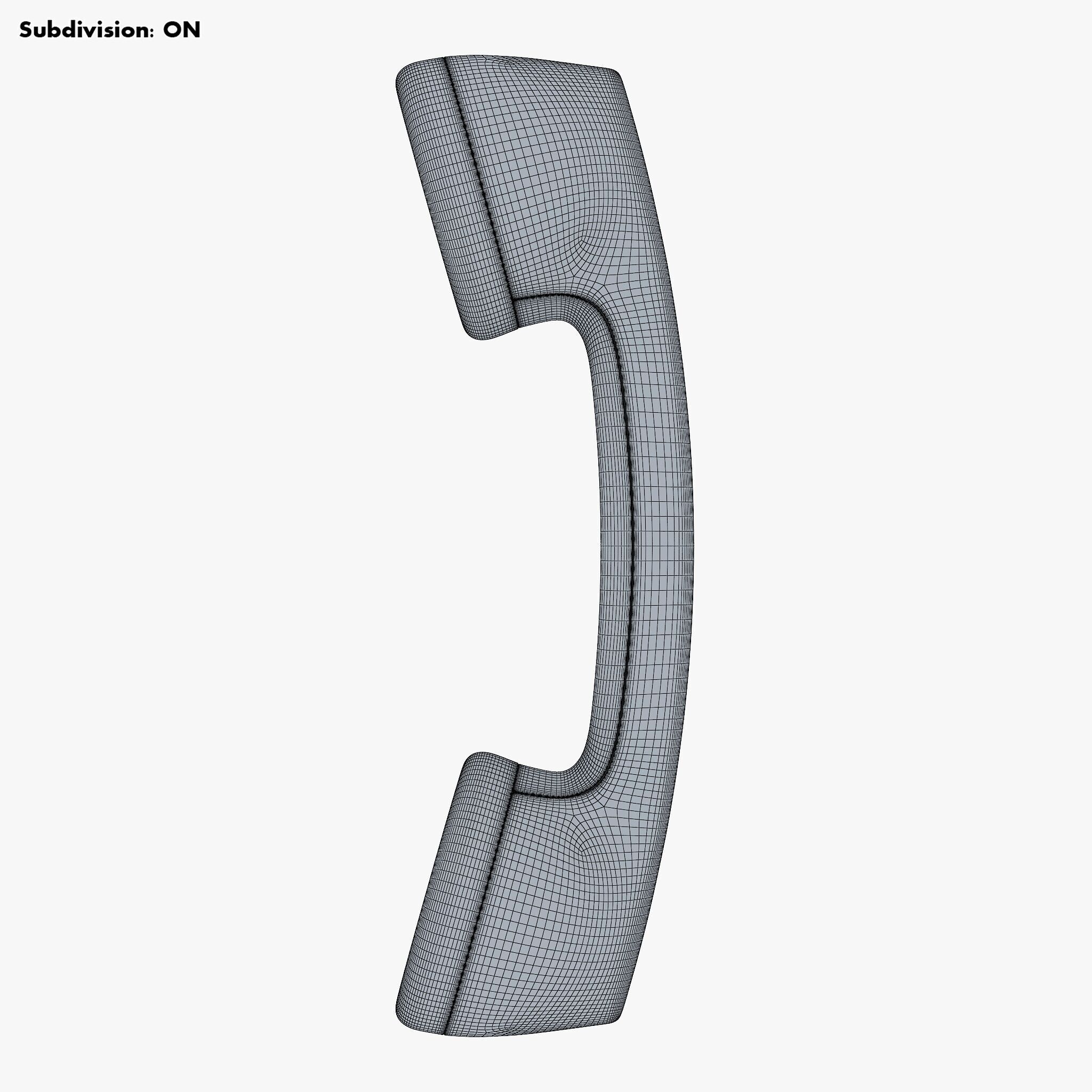 Vintage Retro Telephone Handset M1 3D model_23