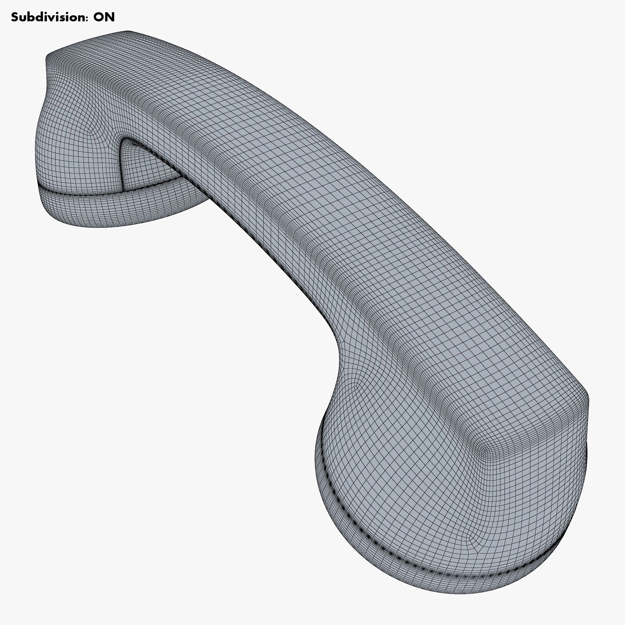 Vintage Retro Telephone Handset M1 3D model_25