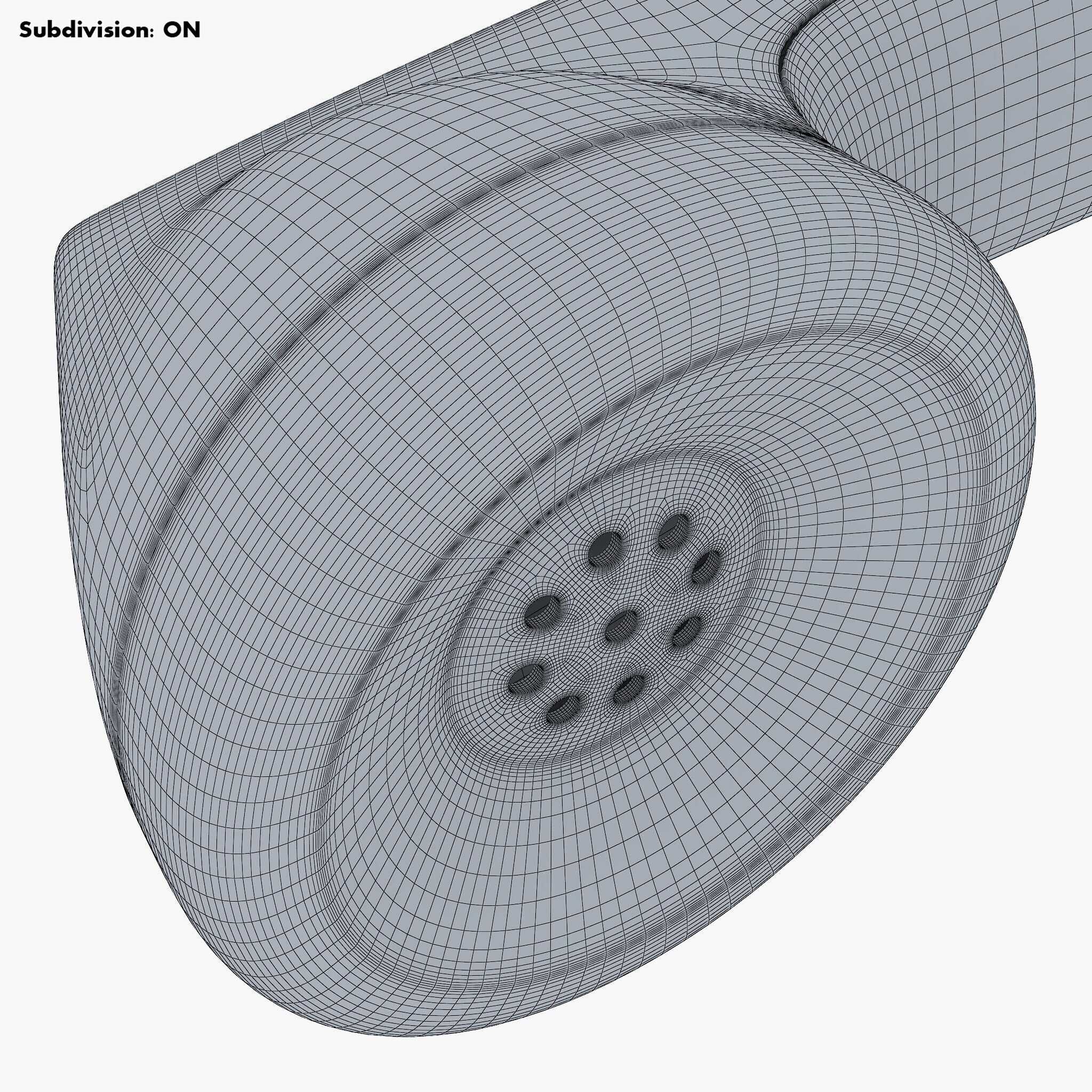 Vintage Retro Telephone Handset M1 3D model_31