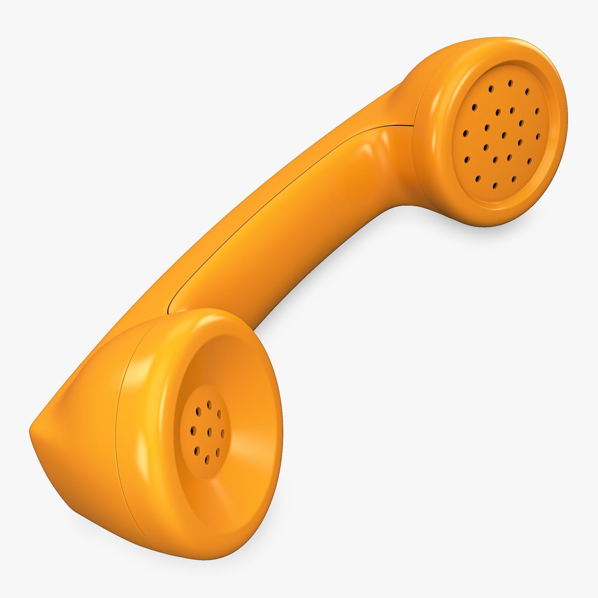 Vintage Retro Telephone Handset M1 3D model_9