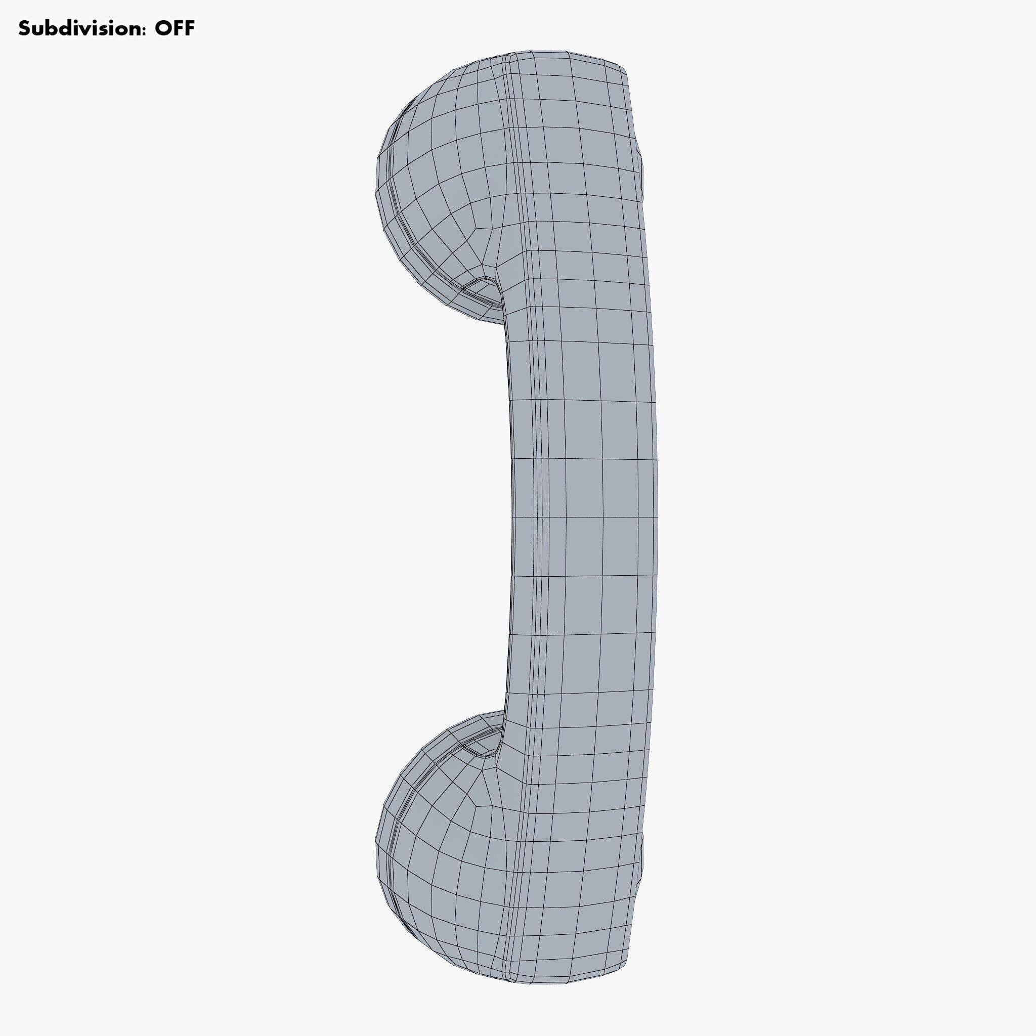 Vintage Retro Telephone Handset M1 3D model_22